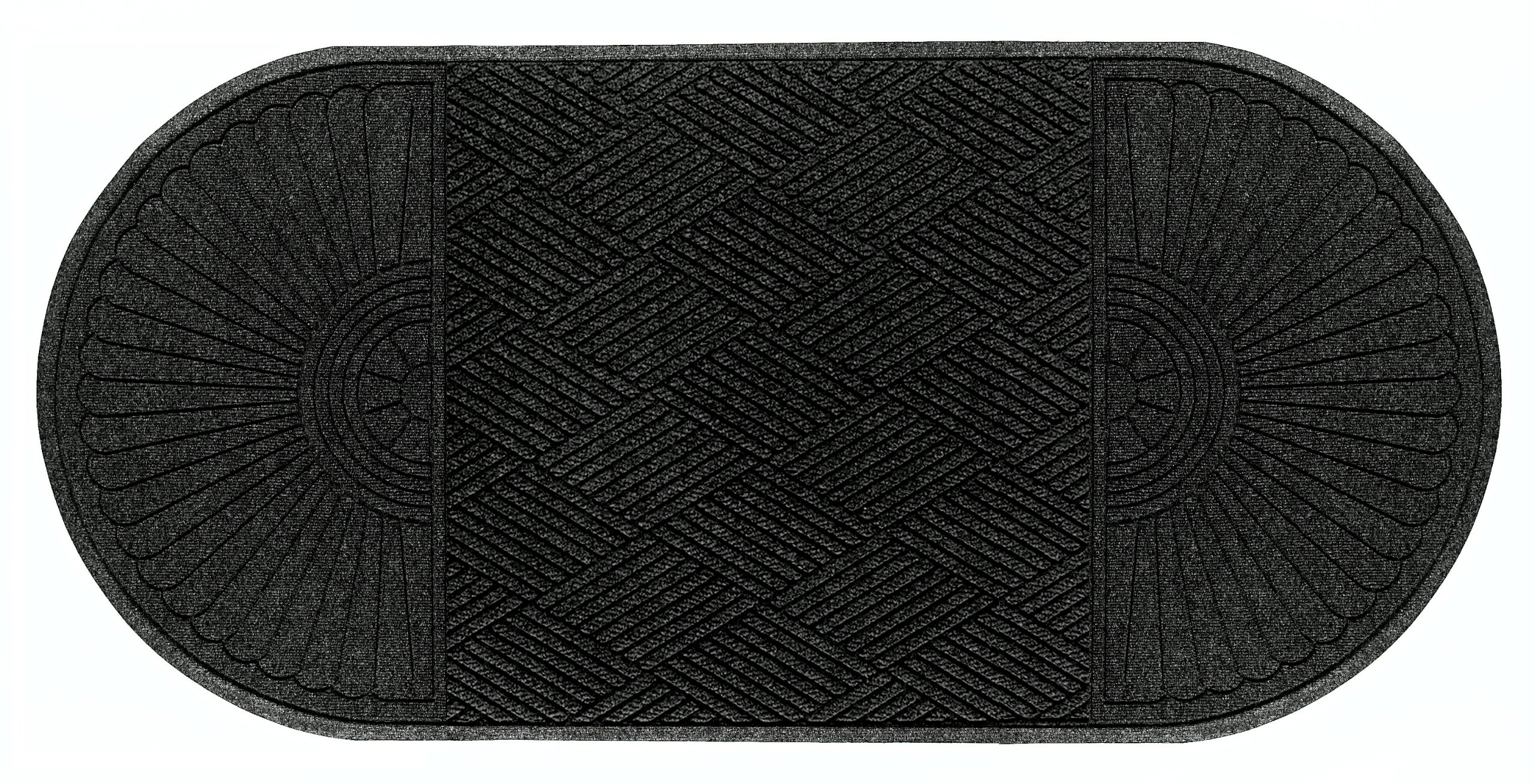 Premium M+A Matting 274 Waterhog Grand Classic Indoor/Outdoor Entrance Mat - 8' x 4' Polypropylene Fiber with SBR Rubber Backing - 3/8