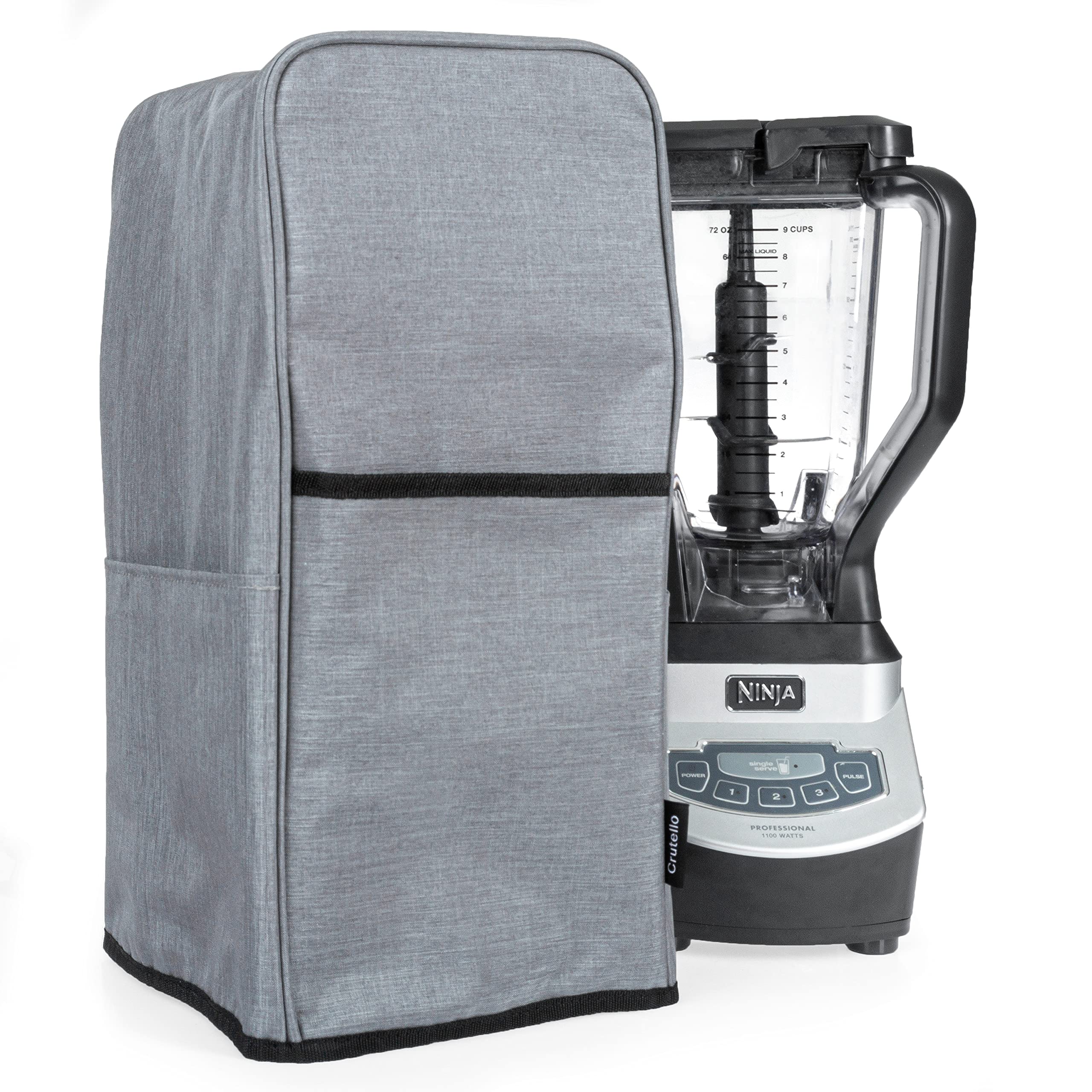 Crutello Blender Cover with Storage Pockets - Heavy Duty Kitchen Blender Protector Case Compatible with Vitamix, Ninja, Blendtec & Most Blenders - Perfect for Home, Travel & Commercial Use