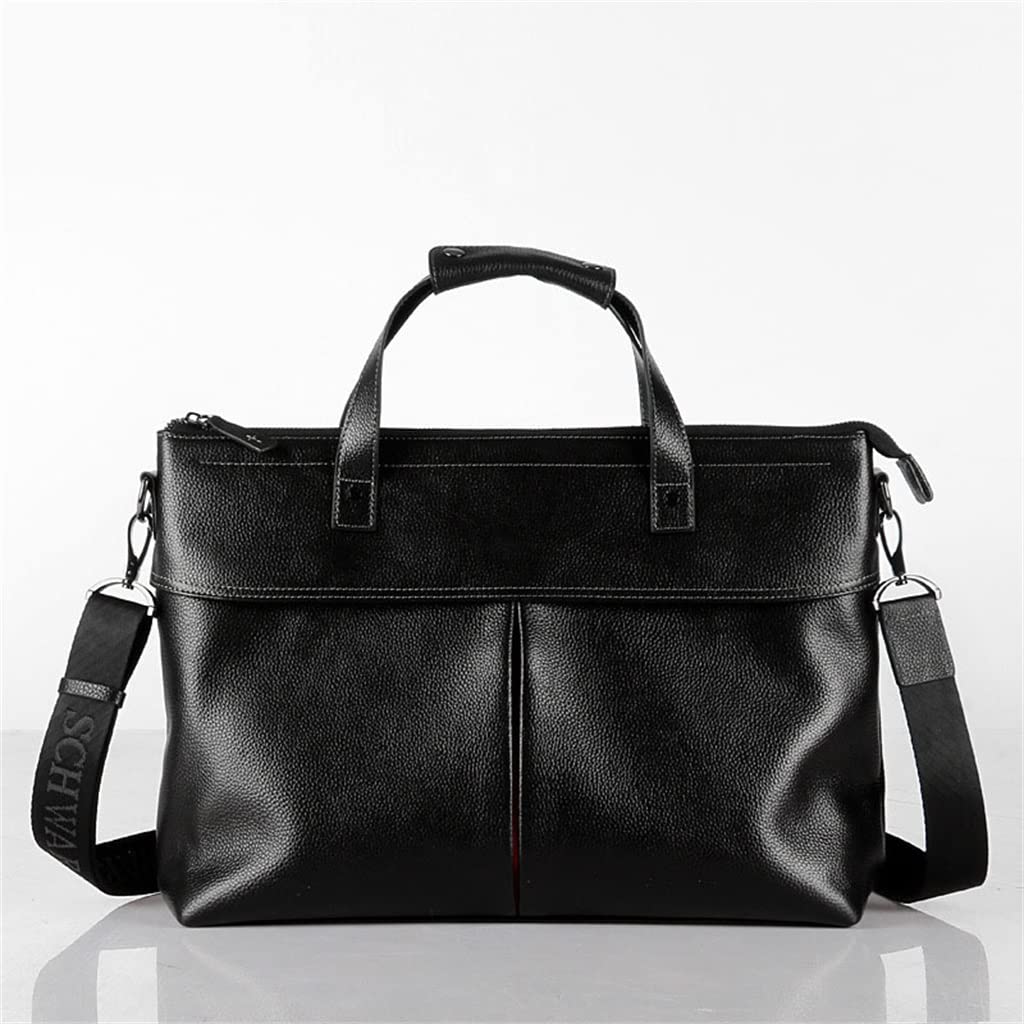 KTSCFS Genuine Leather Men's Briefcase - Professional Business Laptop Bag for Work, Office & Travel - Stylish Durable Messenger Bag for Businessmen & Commuters