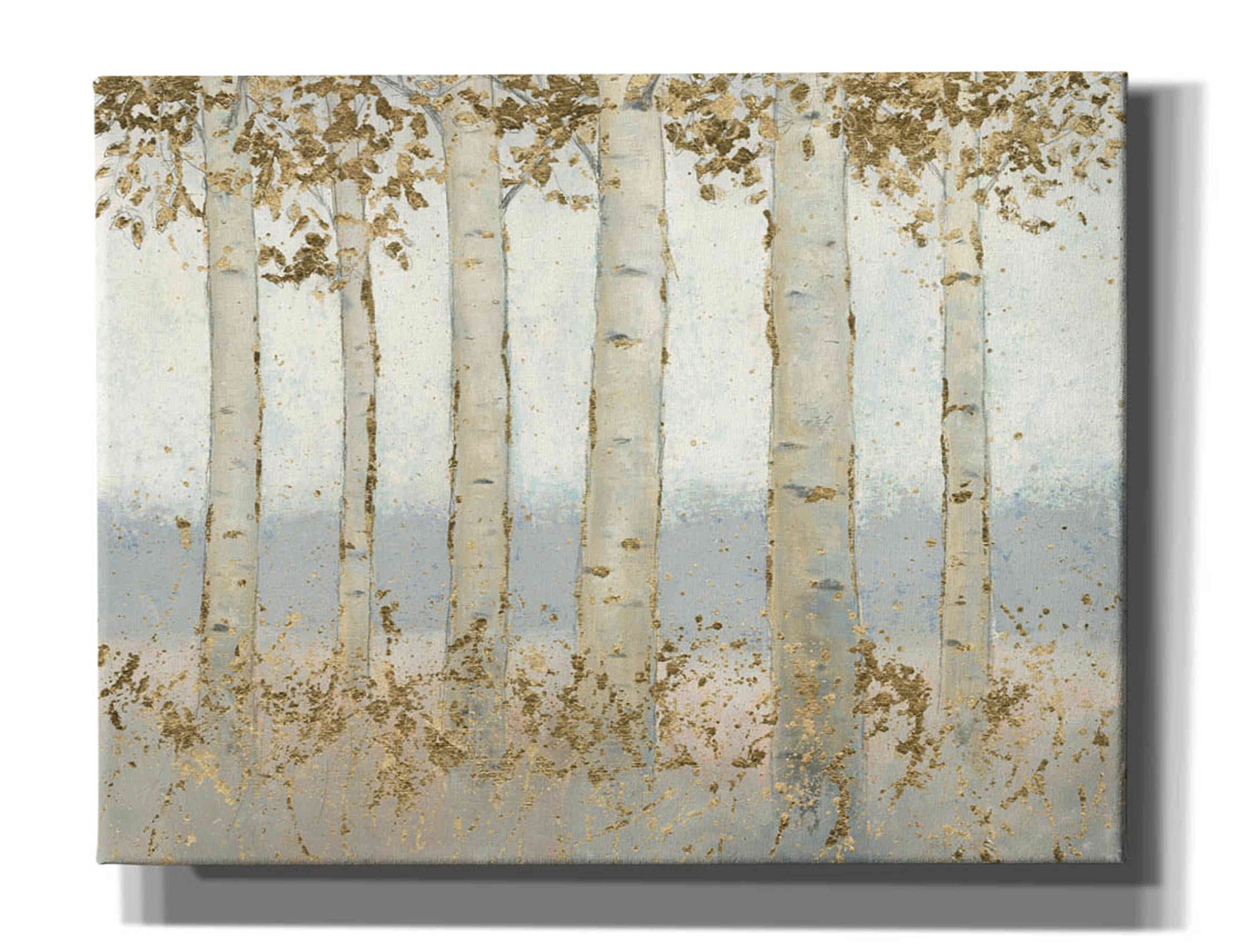 James Wiens 'Magnificent Birch Grove' Canvas Wall Art - 34x26 Inch Modern Nature Painting for Living Room, Bedroom & Office Decor