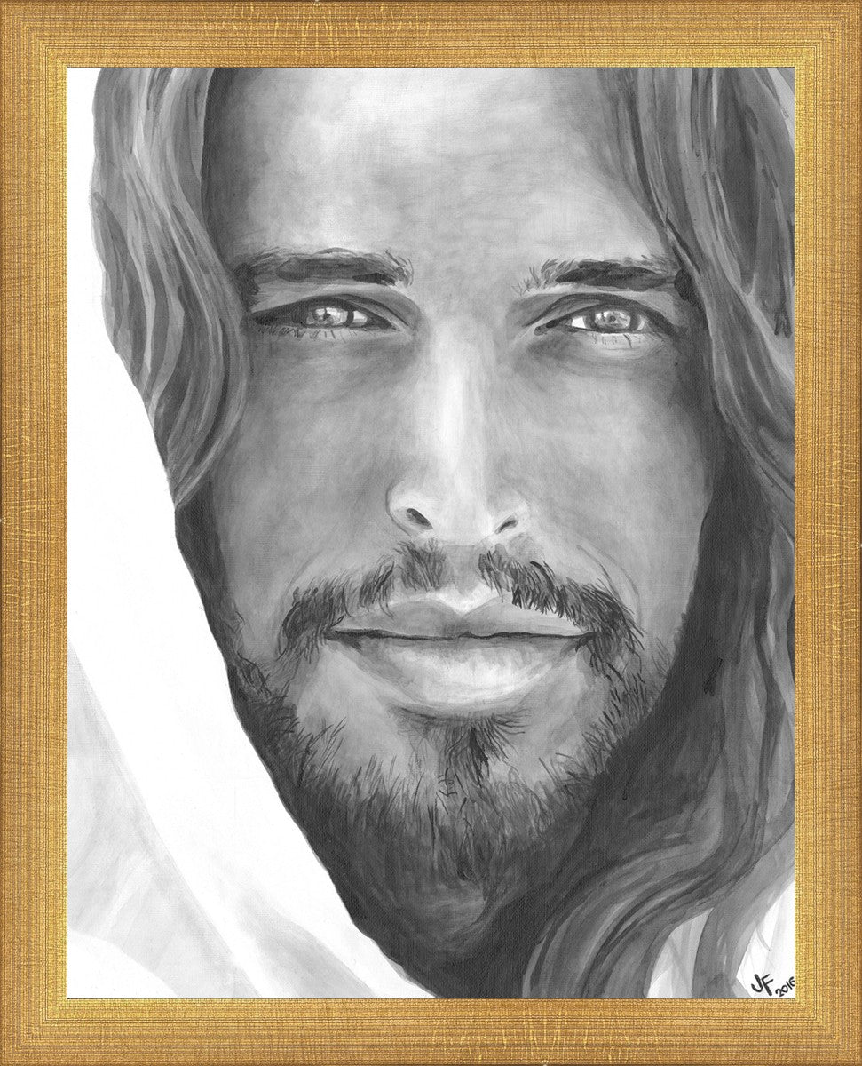 Jenny Fowler Christ Portrait - Religious Wall Art for Home Decor, Church & Office - Inspirational Christian Gift & Spiritual Decor