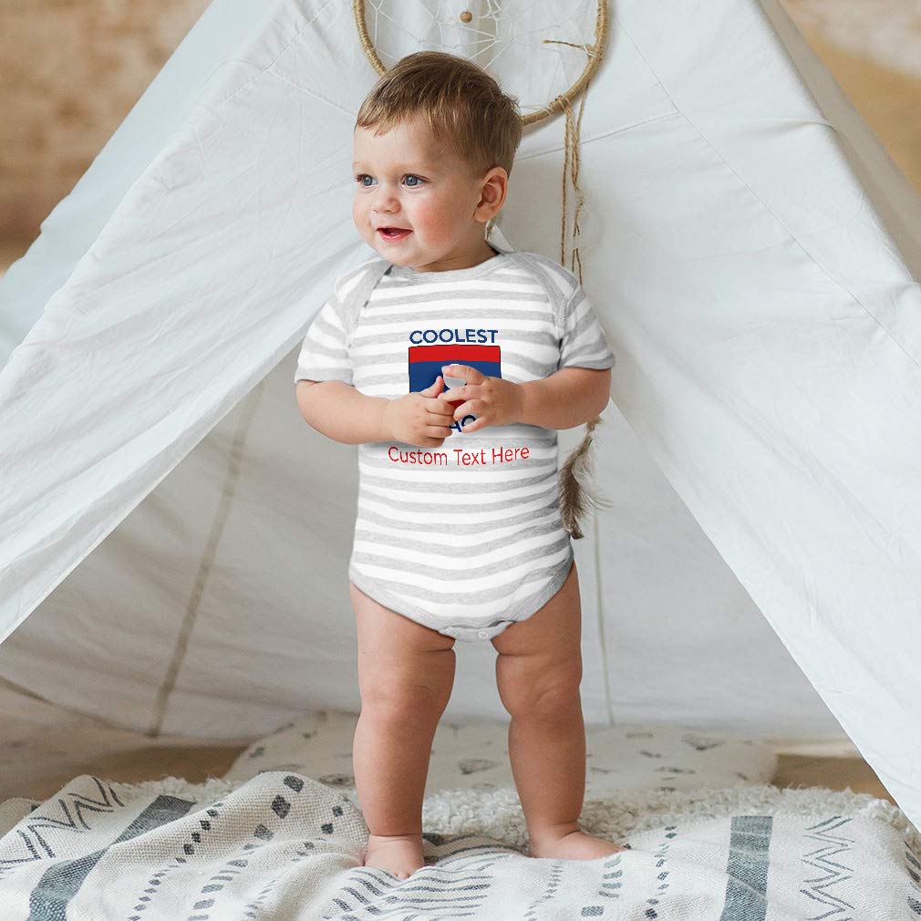 Custom Personalized Baby Bodysuit for Boys & Girls - Funny Cotton Newborn Clothes with Text - Coolest Lao Design in White | Perfect for Birthdays, Baby Showers & Photo Shoots