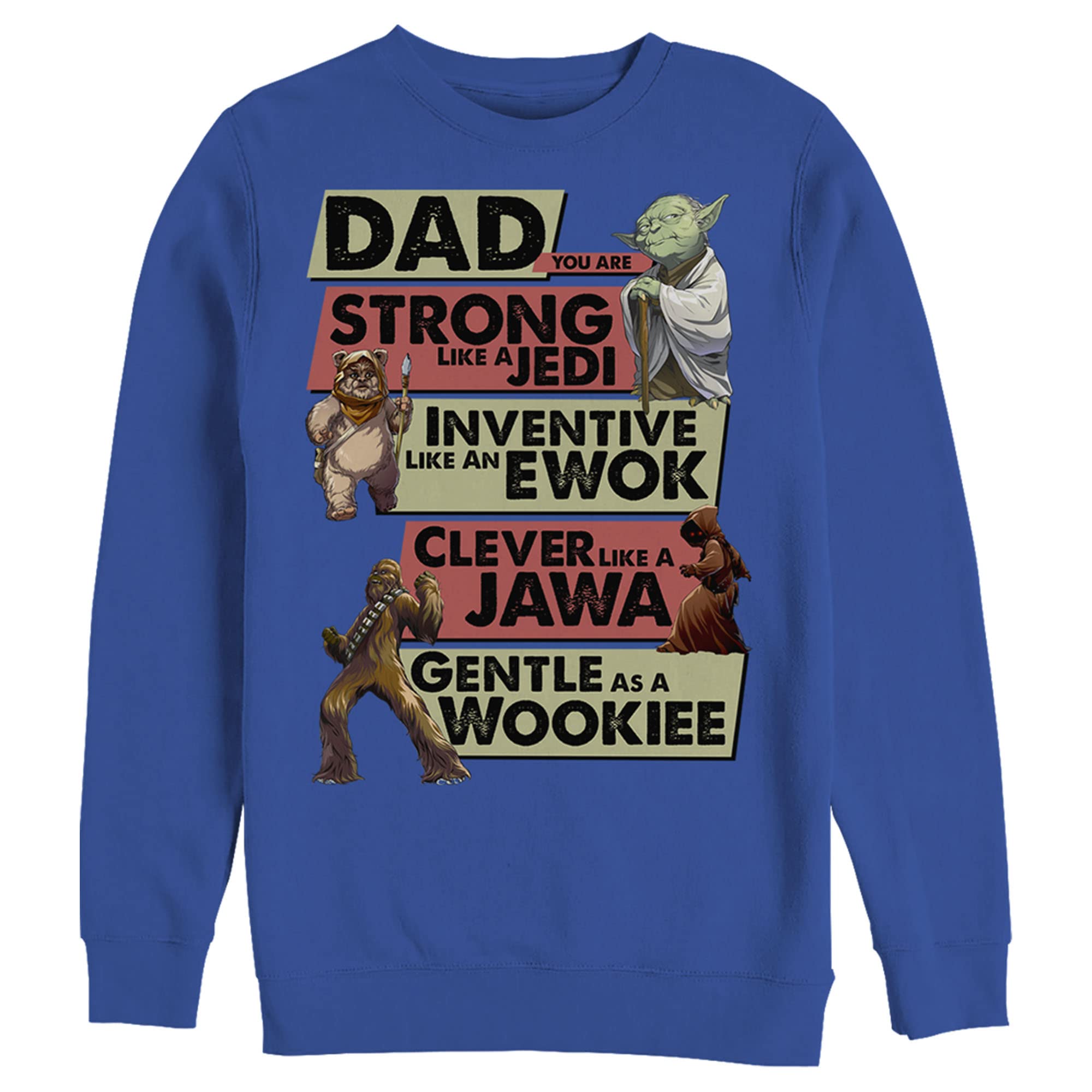 Star Wars Men's Dad Sweatshirt - Strong & Clever for Casual Wear