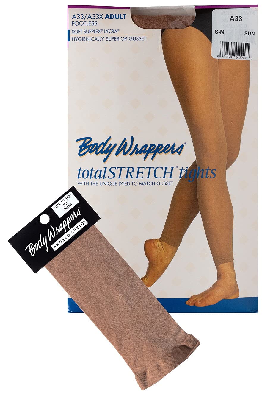 Body Wrappers Women's Supplex TotalSTRETCH Footless Tights - High Waist Yoga Dance Workout Leggings for Pilates, Gym & Activewear