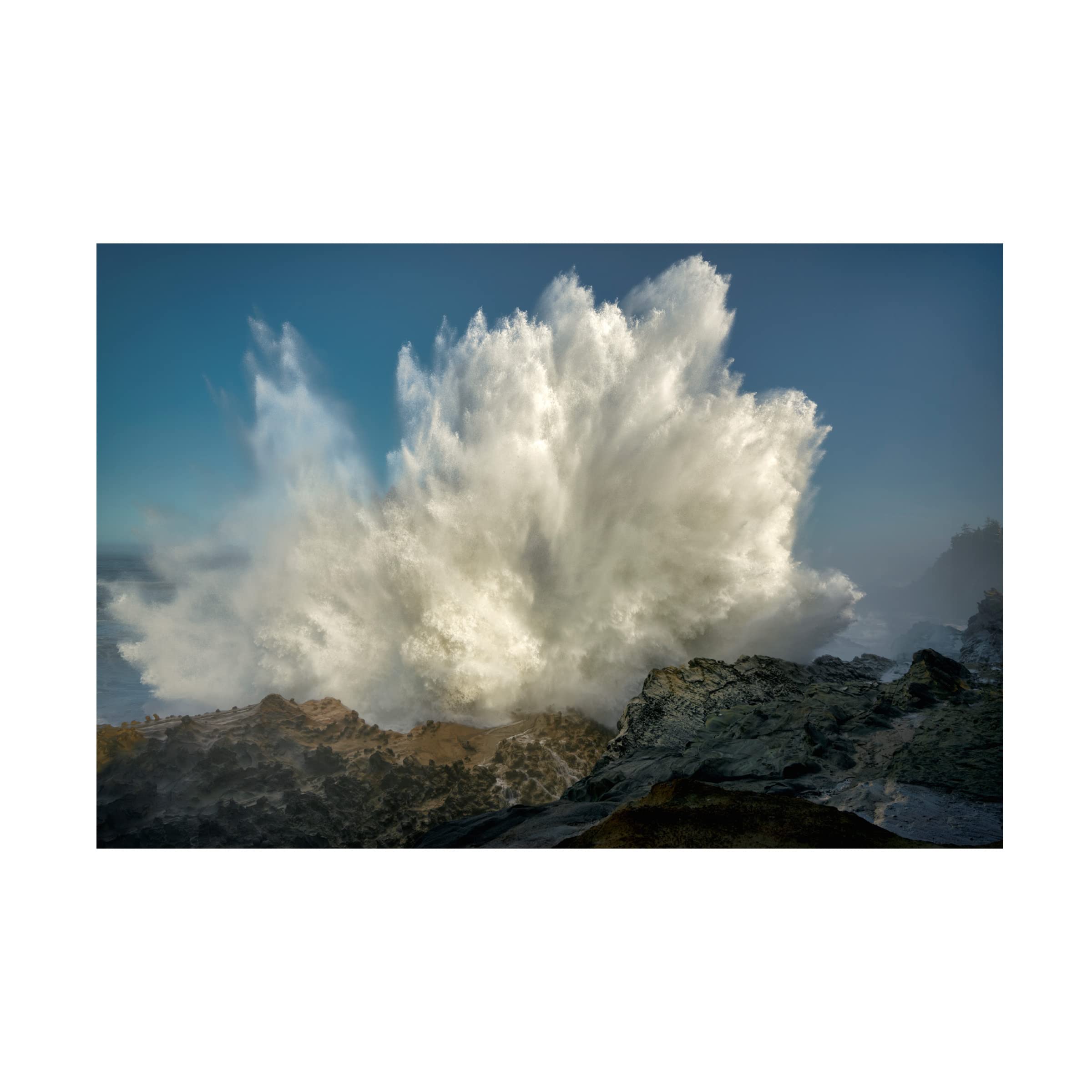Trademark Fine Art 'Storm Waves 5' Canvas Wall Art Print by Dennis Frates - Ocean Wave Painting for Living Room, Bedroom & Office Decor