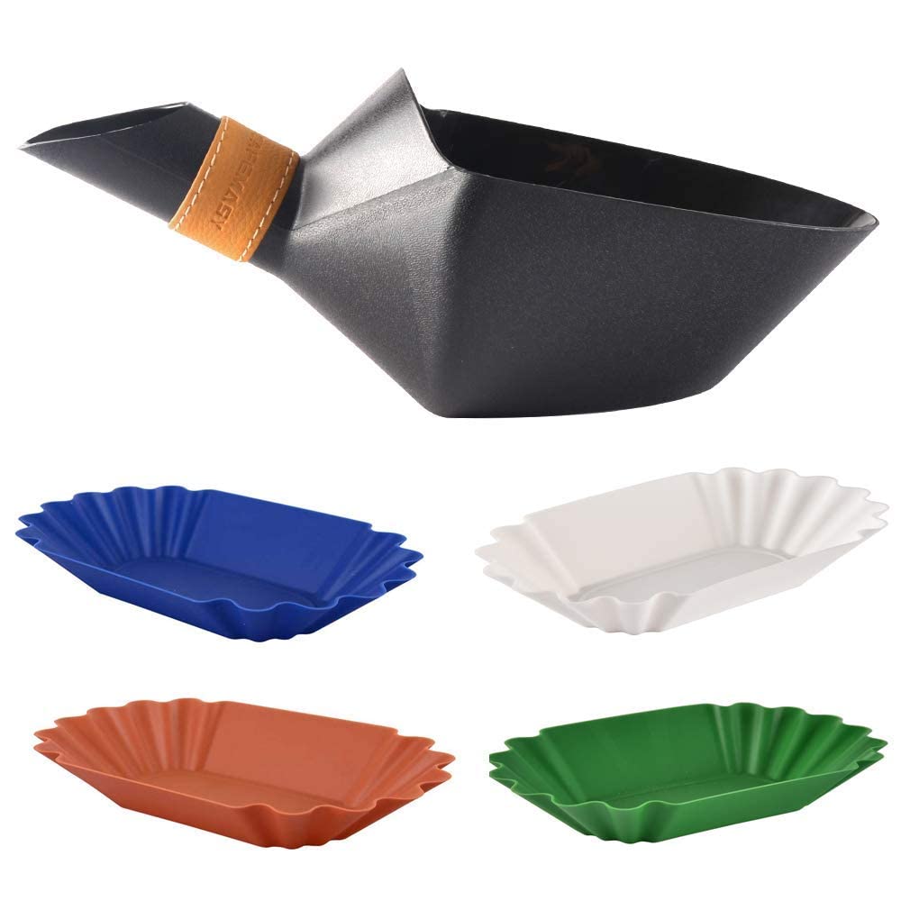 **CAFEMASY 4-Pack Green Coffee Bean Scoop & Cupping Tray Set – Premium Coffee Measuring Tool for Roasting, Brewing & Tasting – Perfect for Baristas, Home Brewers & Coffee Enthusiasts**