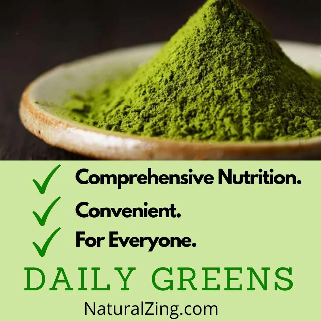 Power Greens Superfood Powder - 7 Juiced Greens with Digestive Enzymes for Gut Health | Detox & Energy Boost for Smoothies & Wellness Drinks
