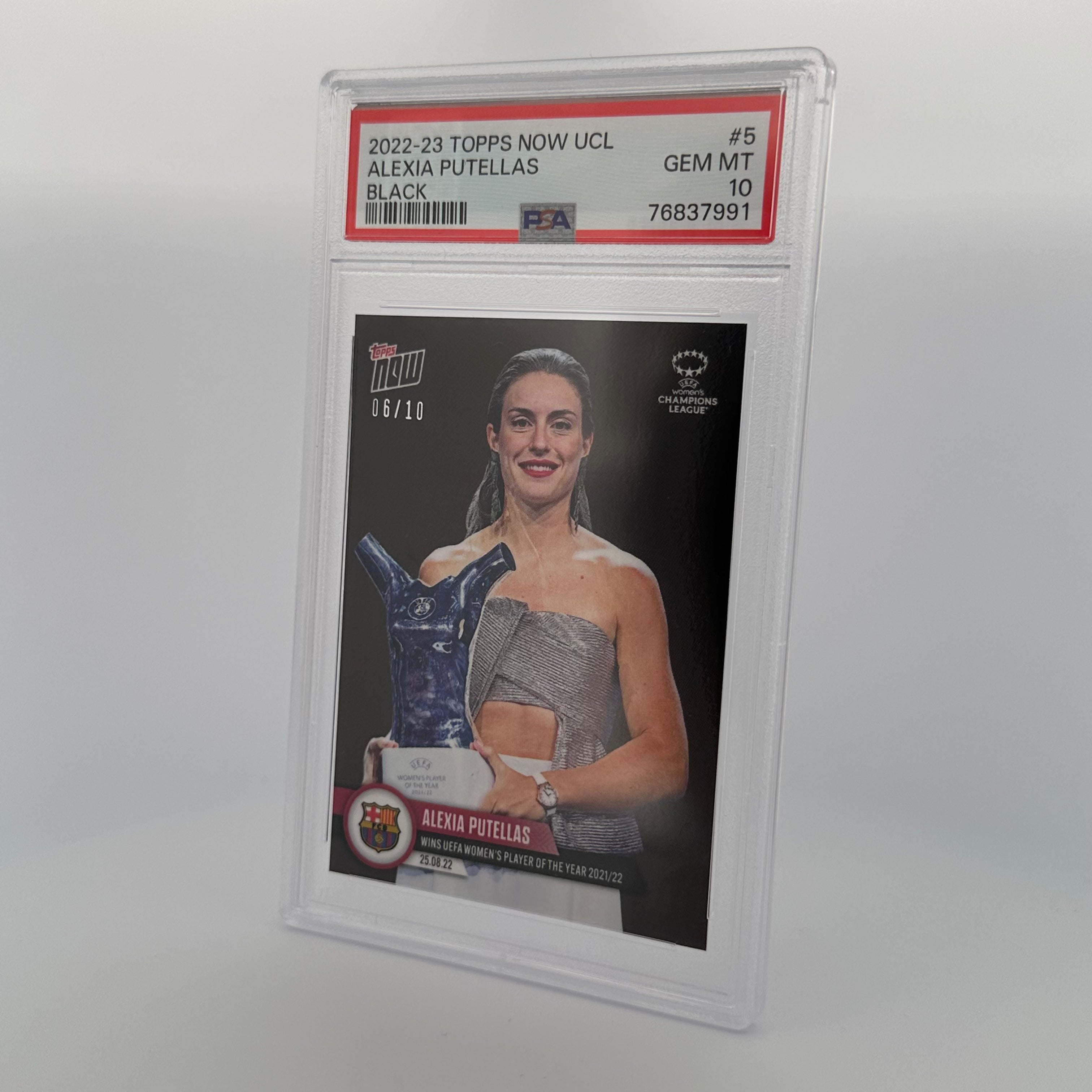 PSA 10 Graded 2006/10 Alexia Putellas #5 UEFA Champions League Black Soccer Card - Perfect for Collectors, Investors & Soccer Fans