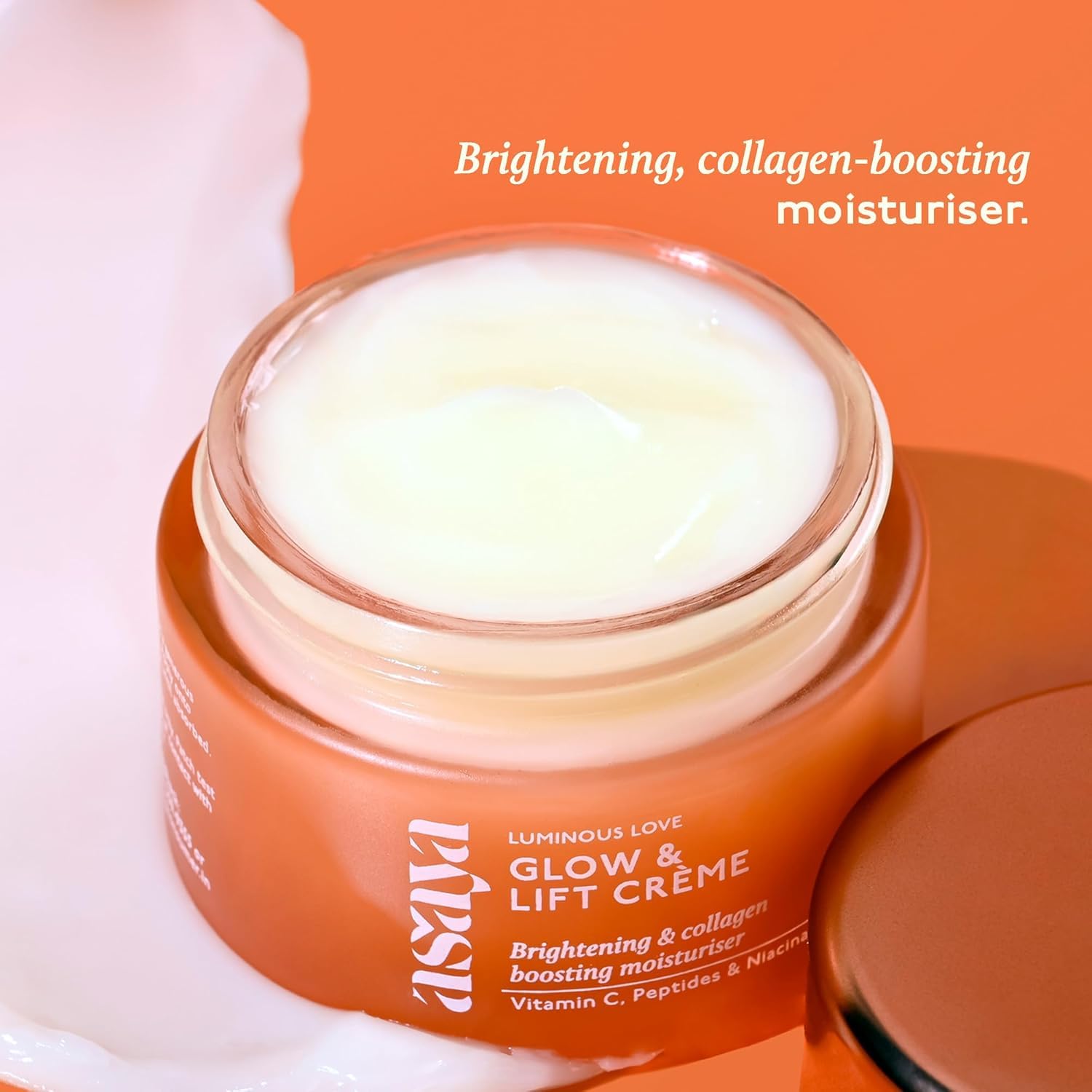 Asa...ya Vitamin C Moisturizer with Niacinamide & Peptides | Hydrating Face Cream for Glowing Skin | Barrier Repair & Even Skin Tone | Collagen Boosting Moisturizer | 50g (1.69 fl oz) Pack of 2 | Perfect for Daily Skincare Routine & Anti-Aging Care