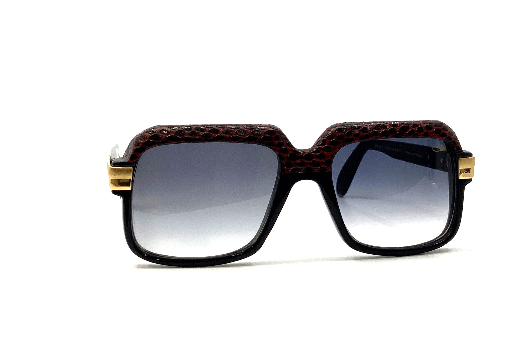 Cazal 607/3 Sunglasses - Classic Black & Red Frame for Men & Women | Retro Aviator Style, UV Protection | Perfect for Outdoor Activities, Driving, and Fashion Statements