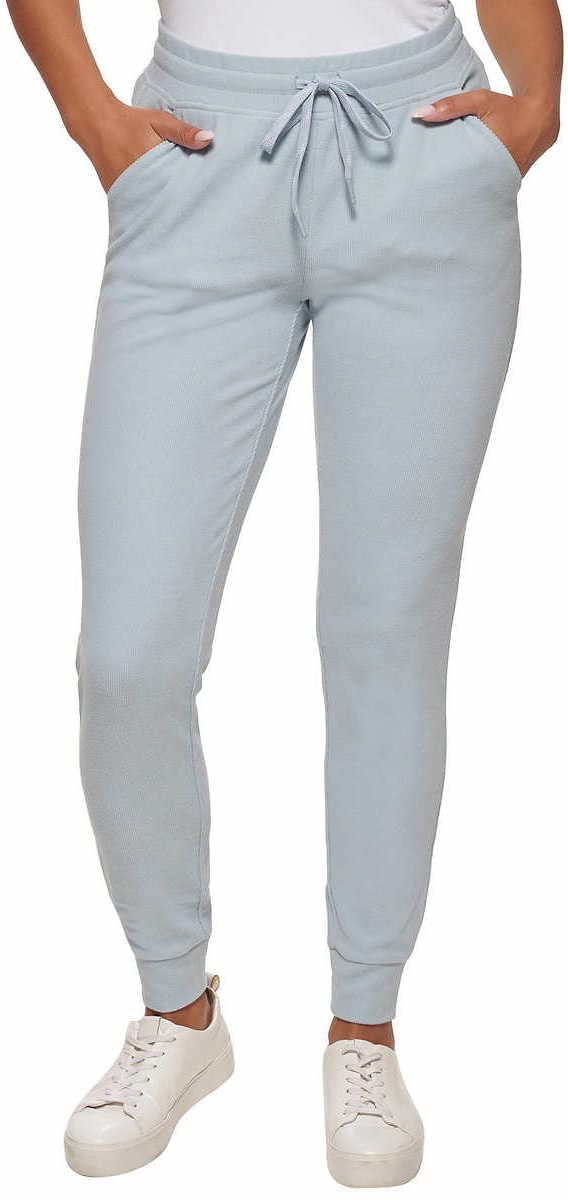 Andrew Marc Marc New York Women's Ribbed Midweight Jogger Pants - Comfortable Casual Lounge & Workout Pants for Everyday Wear
