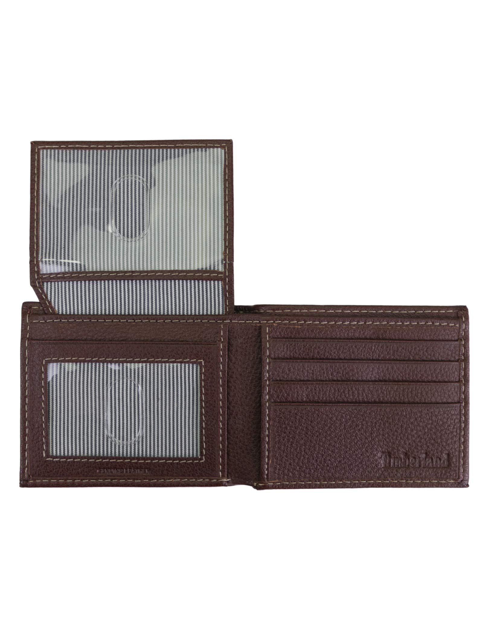 Timberland Men's Brown Leather Wallet with Flip Pocket - RFID Blocking Bifold Wallet for Cash & Cards - Perfect for Travel, Work & Everyday Use (Sportz)