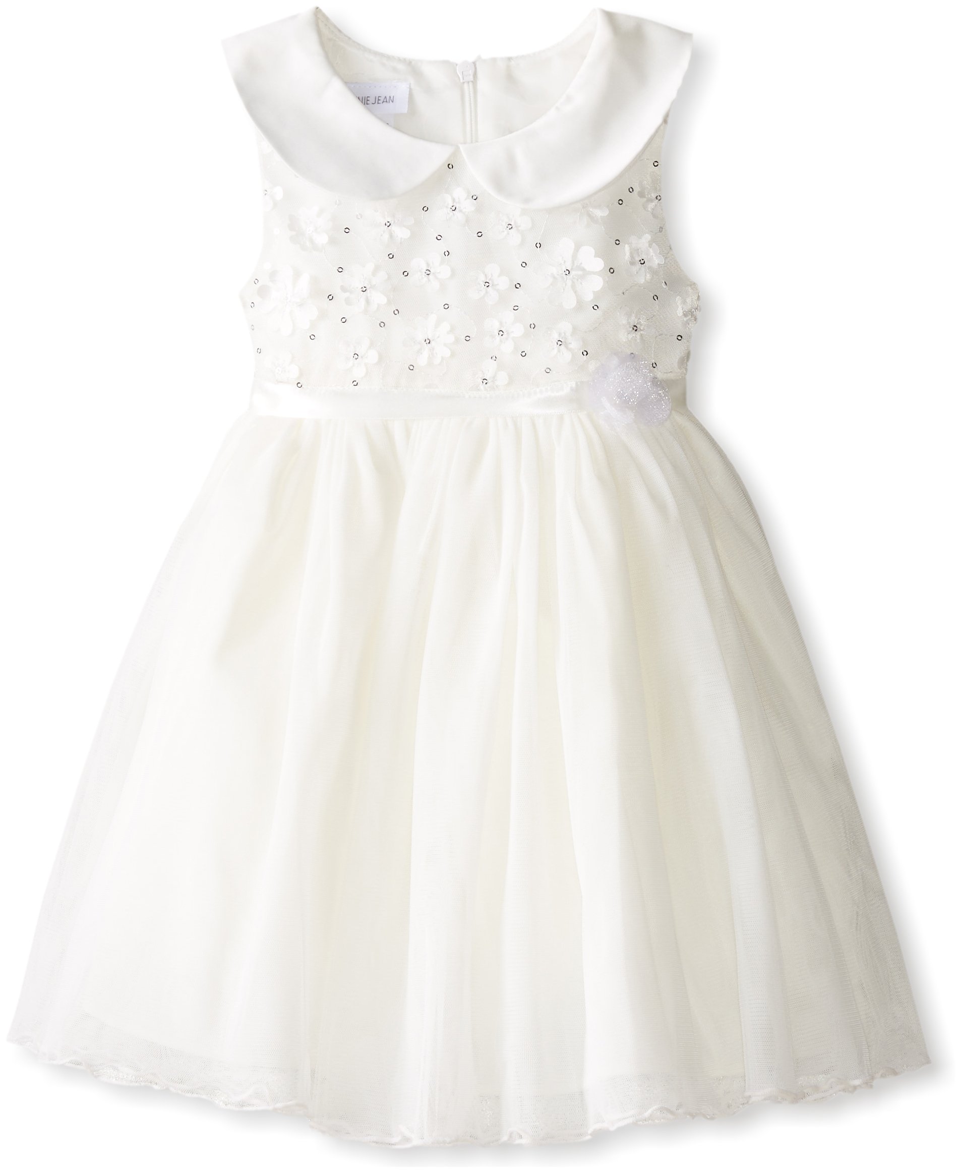 Bonnie Jean Little Girls' Daisy Sequin Party Dress - Elegant Floral Embellished Formal Wear for Birthday, Easter & Special Occasions
