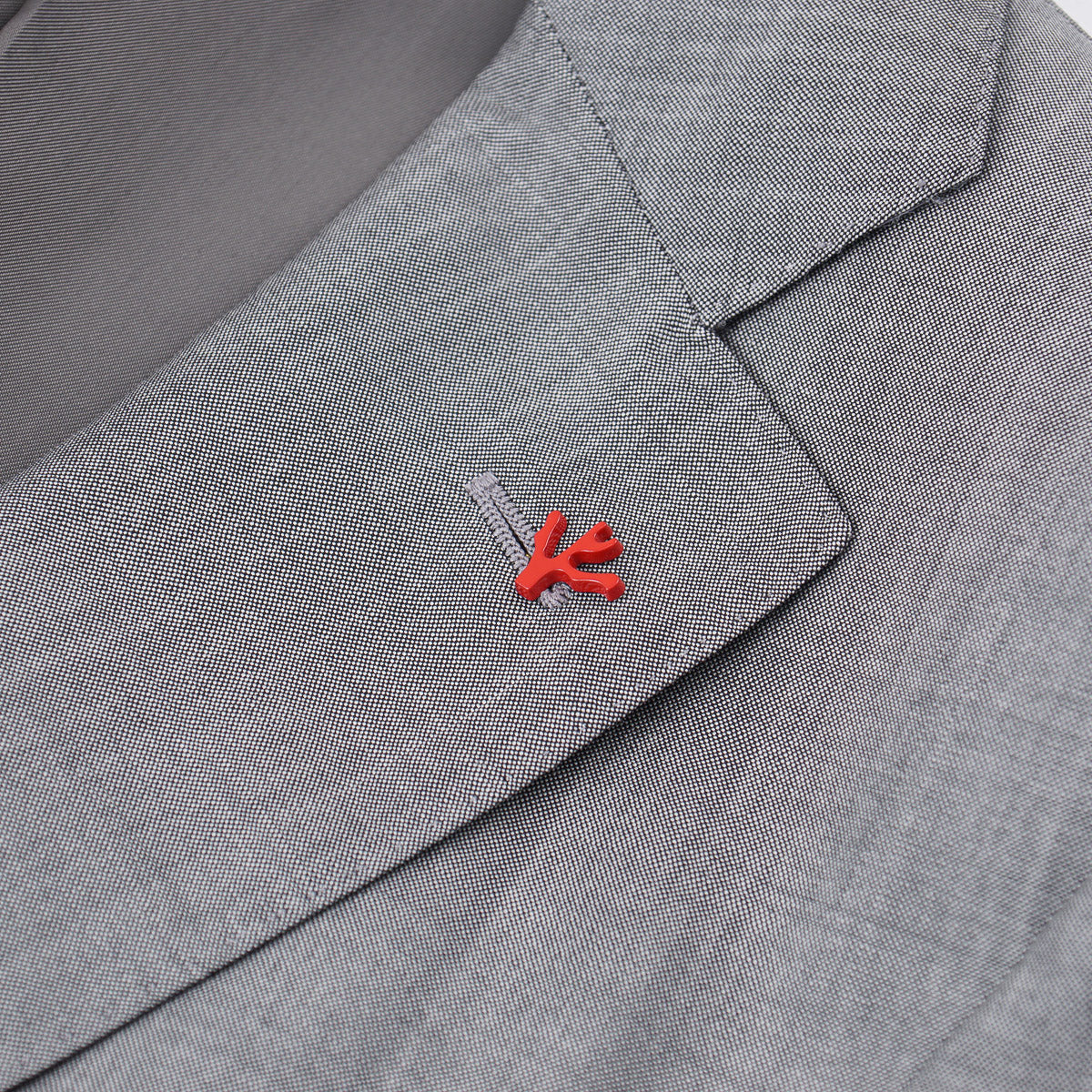 Isaia 'Sanita' Sharkskin Wool Suit for Men | Premium Italian Tailored Business Suit | Perfect for Weddings, Office & Formal Events
