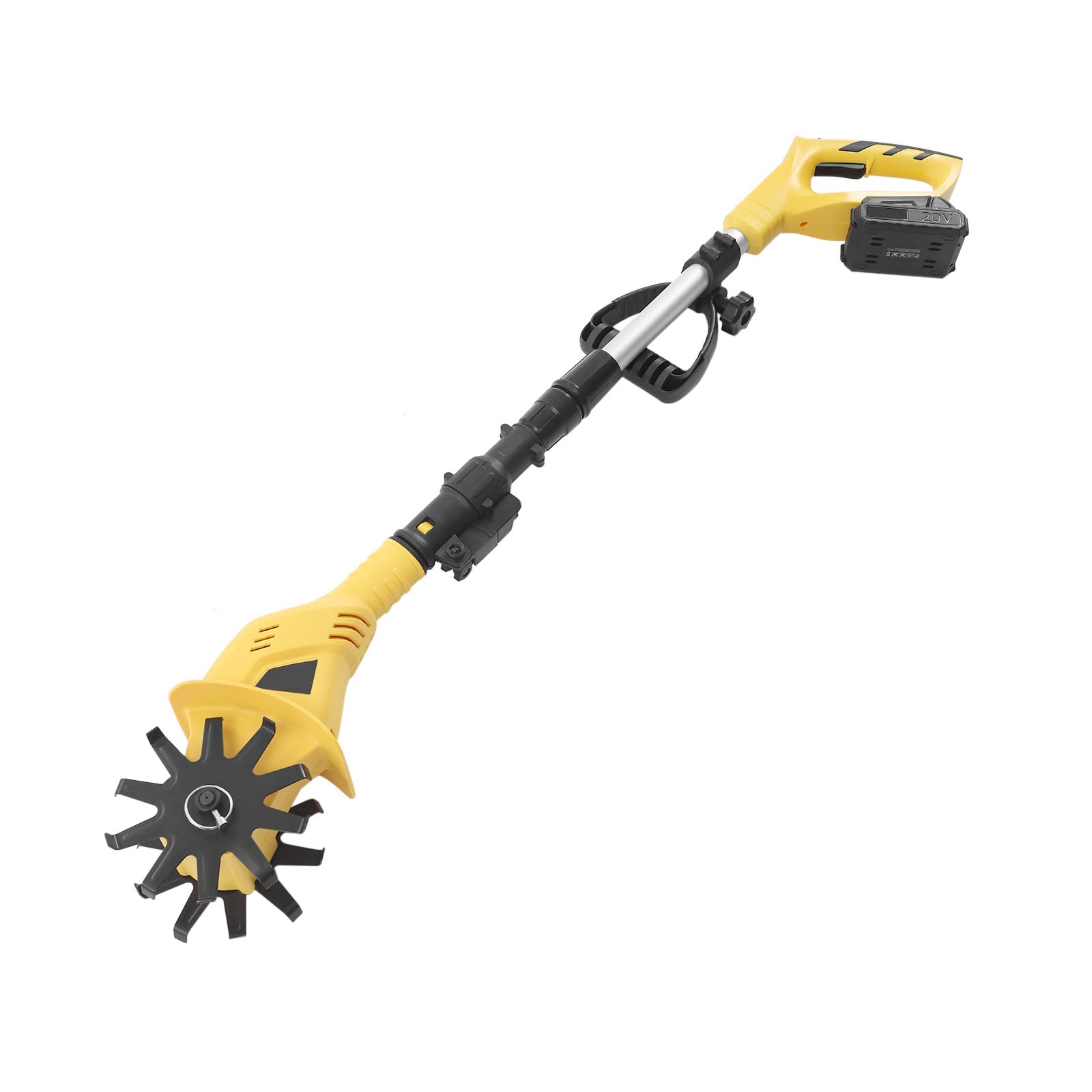 Cordless Electric Tiller Cultivator - 3.9In Wide & 6.7In Deep Garden Rototiller for Lawn, Gardening & Soil Cultivation | Perfect for Home Gardens, Flower Beds & Vegetable Patches