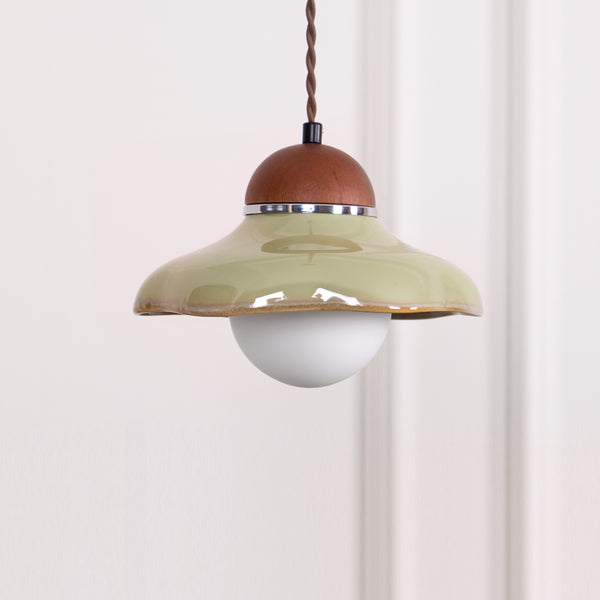 Edmund Ceramics Pendant Light - Handcrafted Modern Hanging Lamp for Kitchen Island, Dining Room & Bedroom Lighting Decor