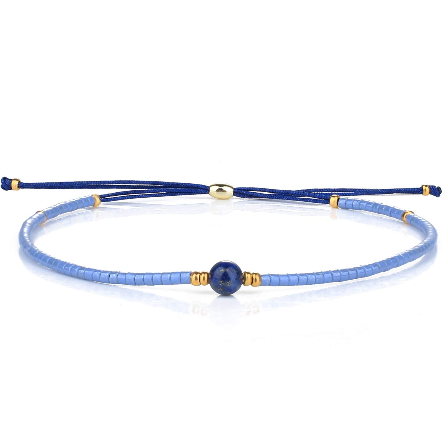 KELITCH Women's Miyuki Beaded Friendship Bracelet - Adjustable Bohemian Crystal Agate Bangle for Women | Perfect for Gifts, Boho Fashion & Everyday Wear