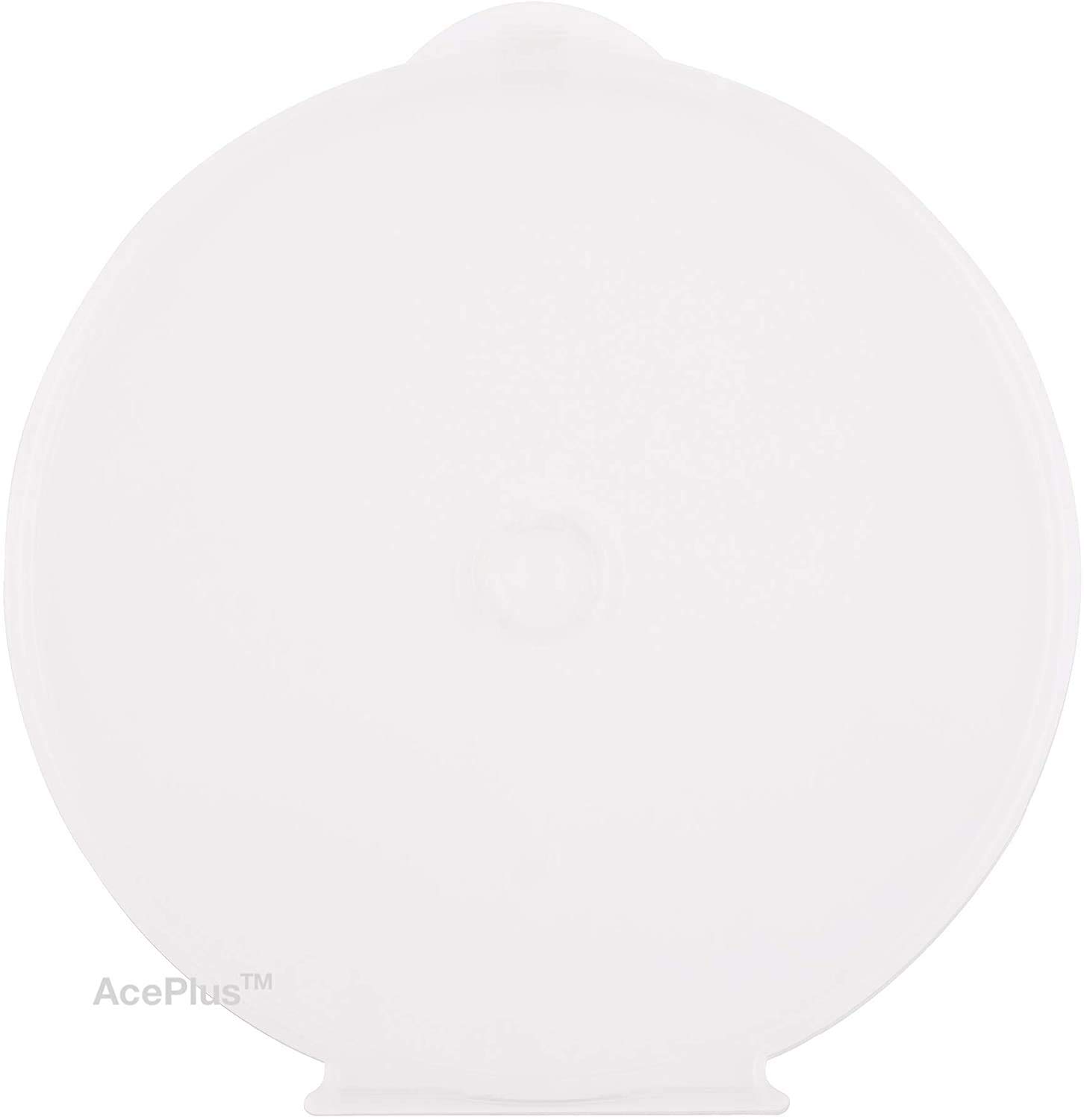 400 Clear Round Clamshell CD DVD Cases with Lock - Durable Storage for Music, Movies & Data - Perfect for Home, Office & Media Collections