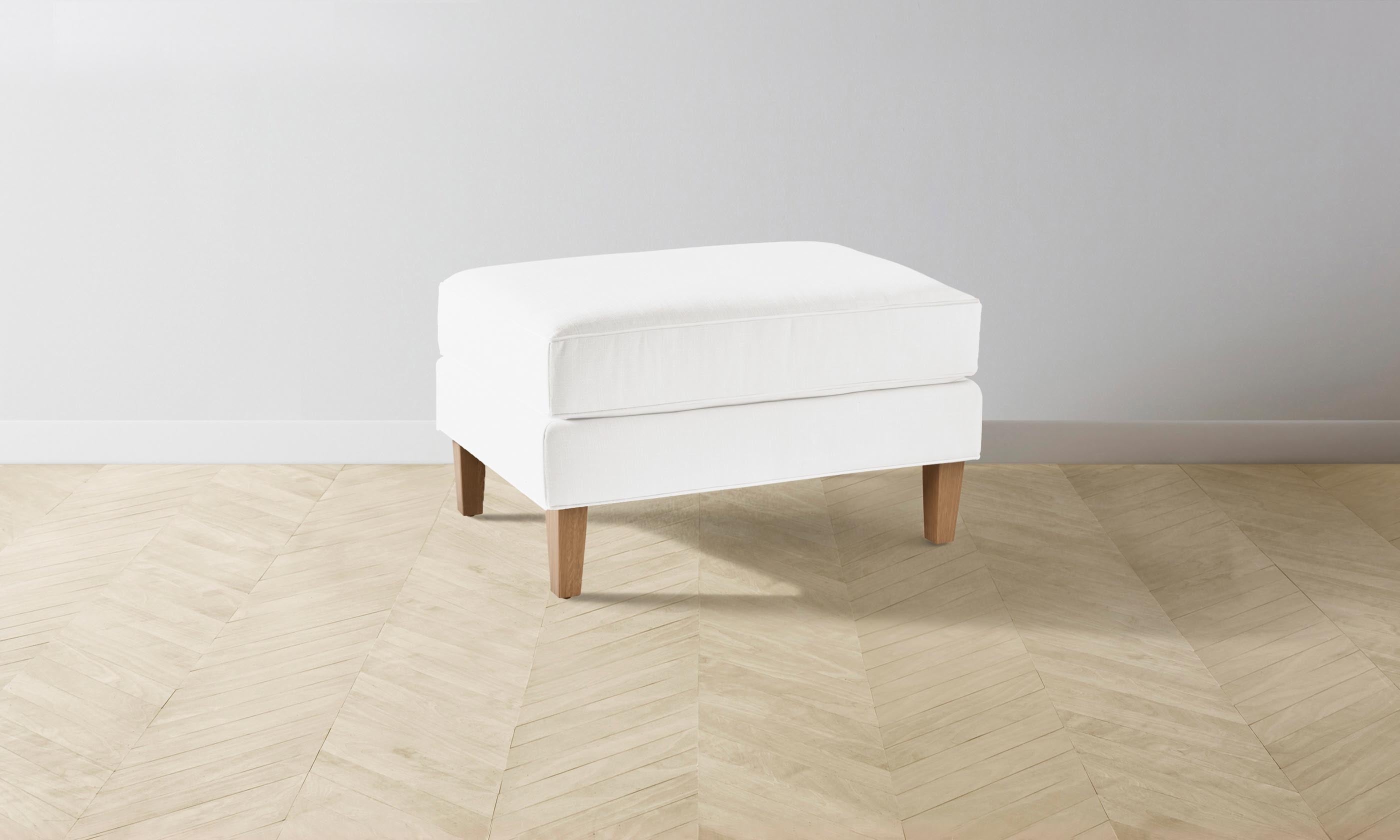 Premium Crosby Ottoman with Performance Woven Chenille Fabric - Stylish Footrest, Accent Chair & Living Room Decor for Home, Office or Lounge