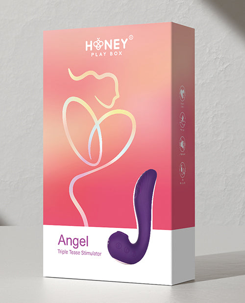 Angel Triple Tease G Spot Stimulator - 3 Function Vibrating Massager for Women (Purple) - Perfect for Couples Play & Solo Pleasure