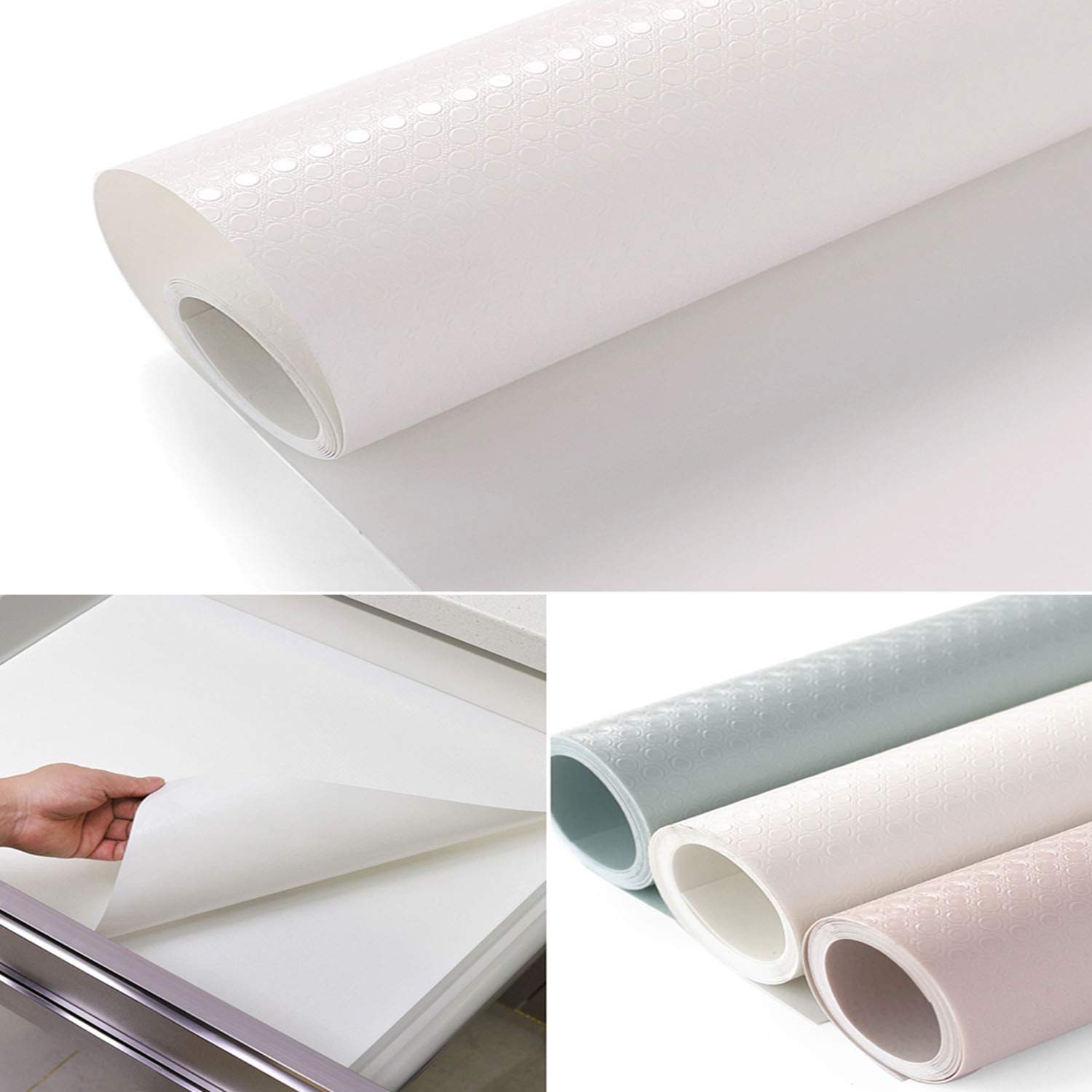 SQINAA Washable Non-Slip Shelf Liner - Waterproof & Durable Drawer Liners for Kitchen Cabinets, Bathroom, Desk & Shelves (45x500cm) - Perfect for Organizing, Protecting Surfaces & Home Decor