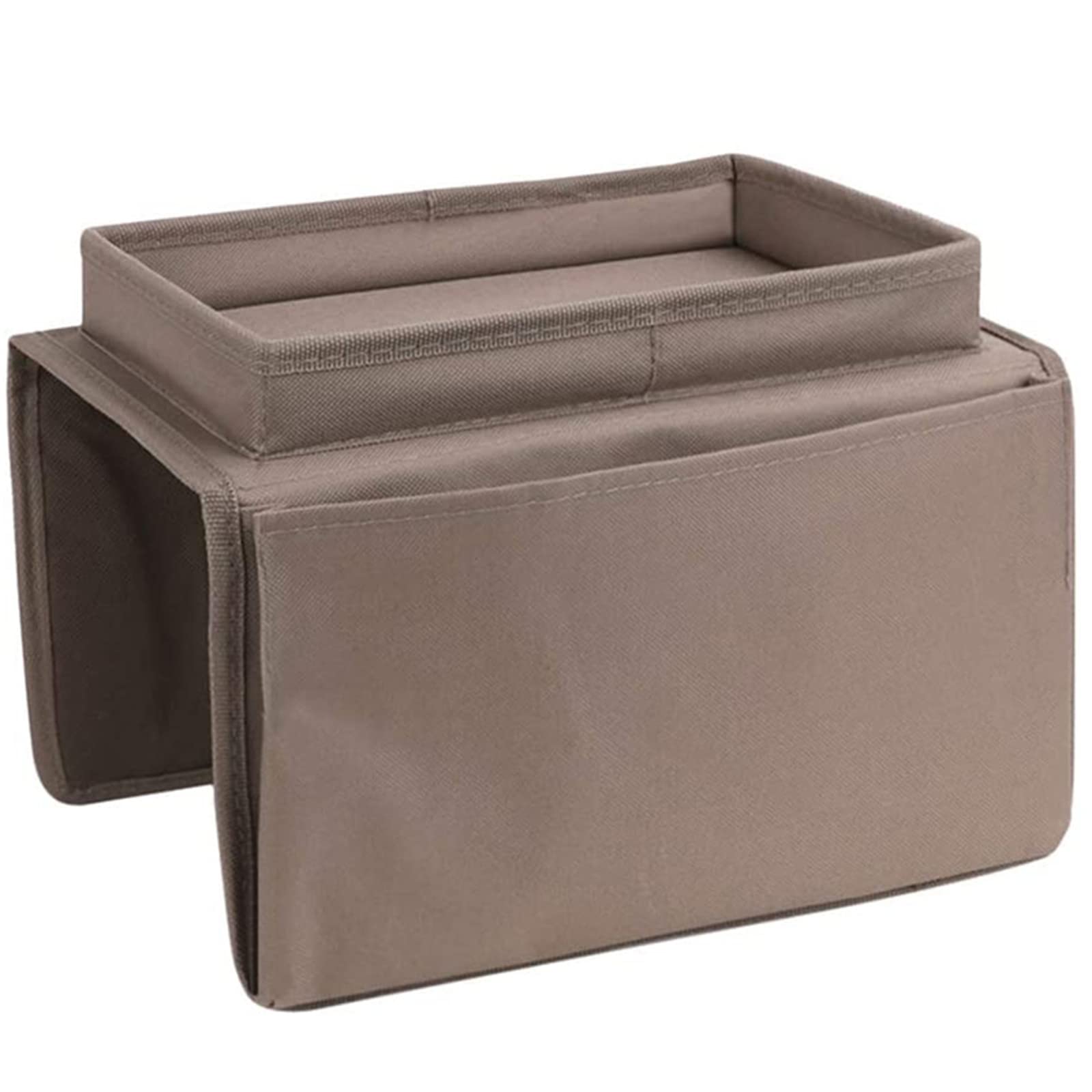 Sofa Armrest Organizer with Cup Holder & Storage Pockets - TV Remote Organizer for Chairs, Couch, Armchair & Recliner - Hanging Storage Bag for Phone, Magazine, Drinks & Snacks - Perfect for Living Room, Bedroom & Home Theater