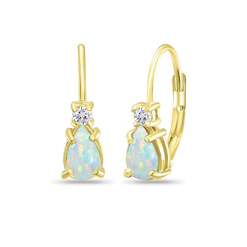Synthetic Opal - Yellow Gold