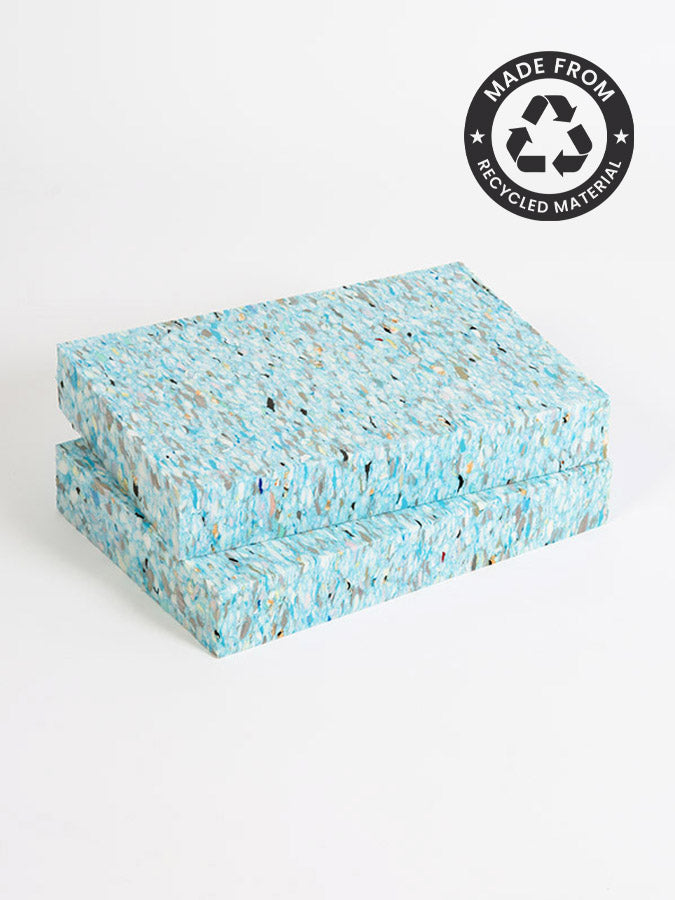 Eco-Friendly Recycled Foam Yoga Blocks (2-Pack) - Non-Slip Support for Yoga, Pilates & Meditation - Perfect for Home & Studio Practice