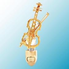 Elegant Swarovski Crystal Violin Night Light - Austrian Made LED Lamp for Bedroom, Nursery & Home Decor