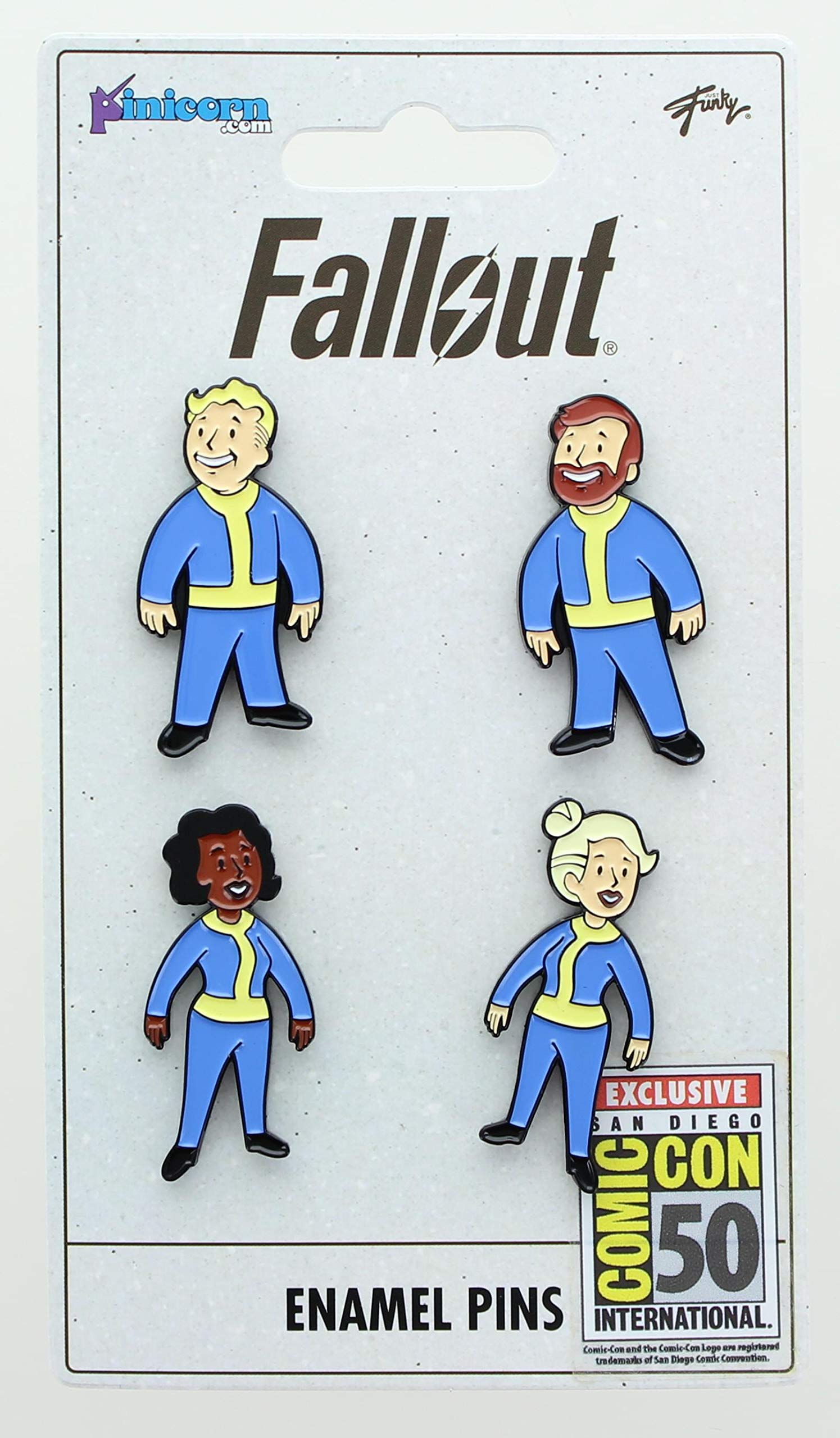 Fallout Vault Dweller Enamel Pins - 4-Piece Collector Set for Cosplay & Gifts