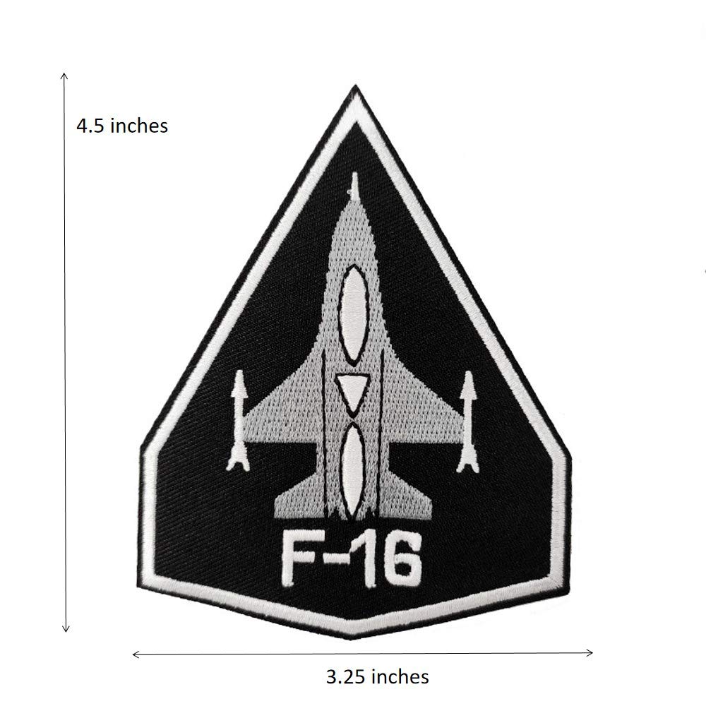 US Air Force F-16 Falcon Embroidered Iron-On Patch - Military Costume Accessory for Jackets, Hats & Bags | Perfect for Veterans Day, Air Shows & Military Enthusiasts