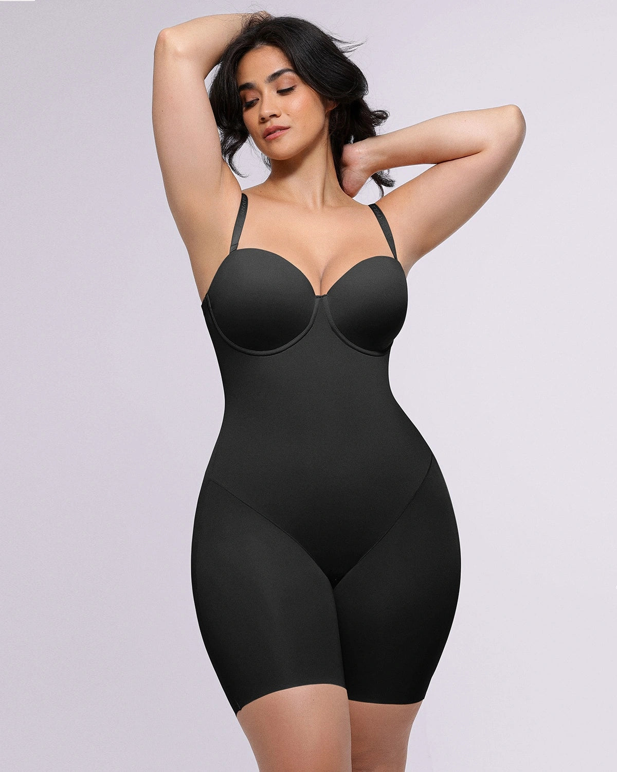 Bare Essentials™ AirSlim® Strapless Mid Thigh Bodysuit - Seamless Shapewear for Women - Perfect for Dresses, Weddings & Special Occasions