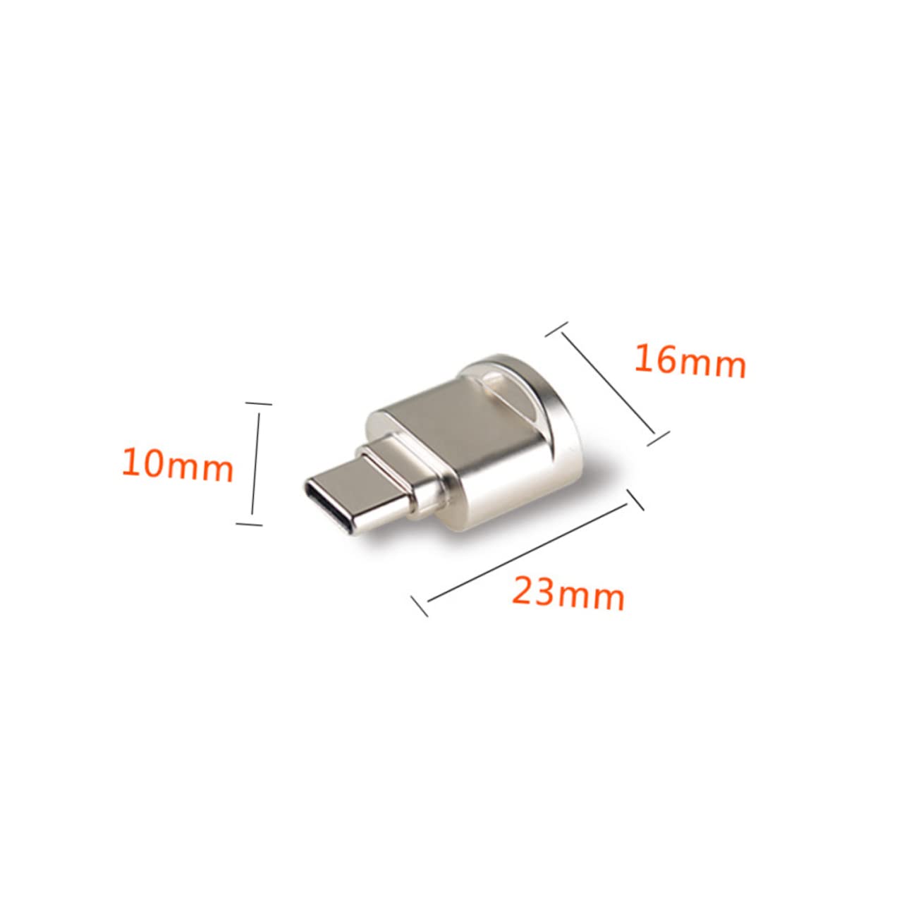 Premium Aluminum USB-C to USB Adapter - Fast Charging Keychain Connector for OTG, Micro USB, and Phone Card Reader - Perfect for Travel, Office, and On-the-Go Charging