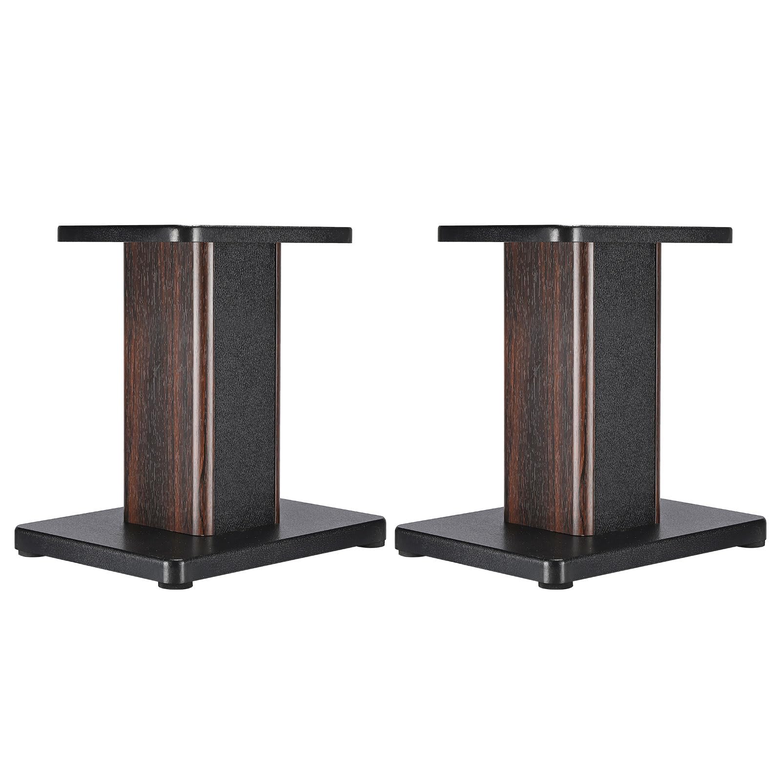 Premium Wood Grain Speaker Stands 1 Pair (11.8 Inch/30cm) - Universal Small Speaker Stands with Hollow Design for Enhanced Audio - Perfect for Home Theater, Cinema, and Bookshelf Speakers - Ideal for Living Room, Bedroom, and Studio Setup