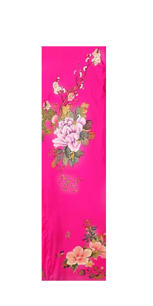 Women's 100% Silk Kimono Robe - Short Sleeve Bathrobe & Pajama Set - Lightweight Loungewear for Spa, Yoga & Home Relaxation