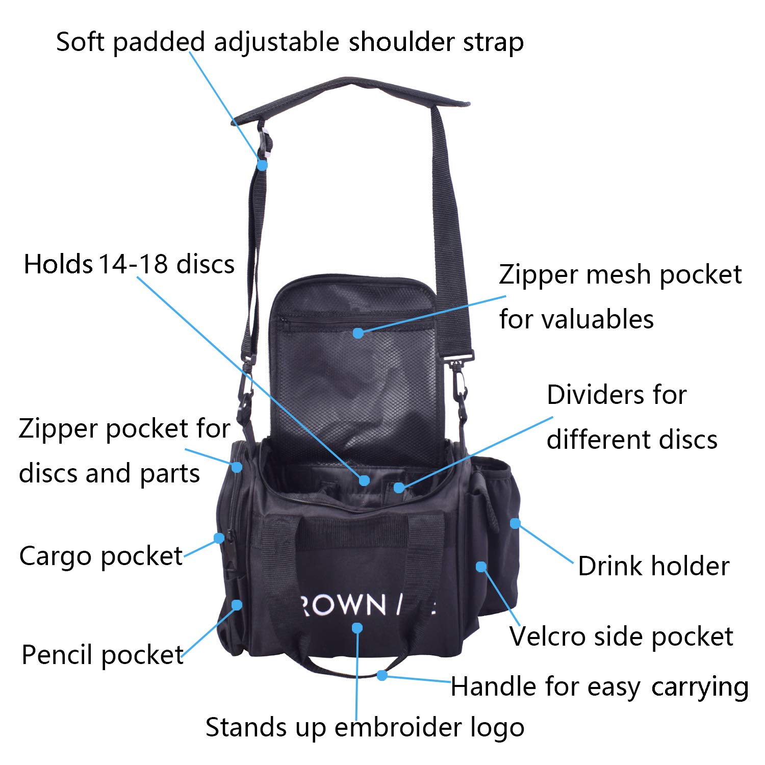 **CROWN ME Disc Golf Starter Set - 6 Discs, 1 Marker, 1 Towel & 1 Bag | Perfect for Beginners & Outdoor Sports Enthusiasts | Ideal for Parks, Backyards & Competitive Play**