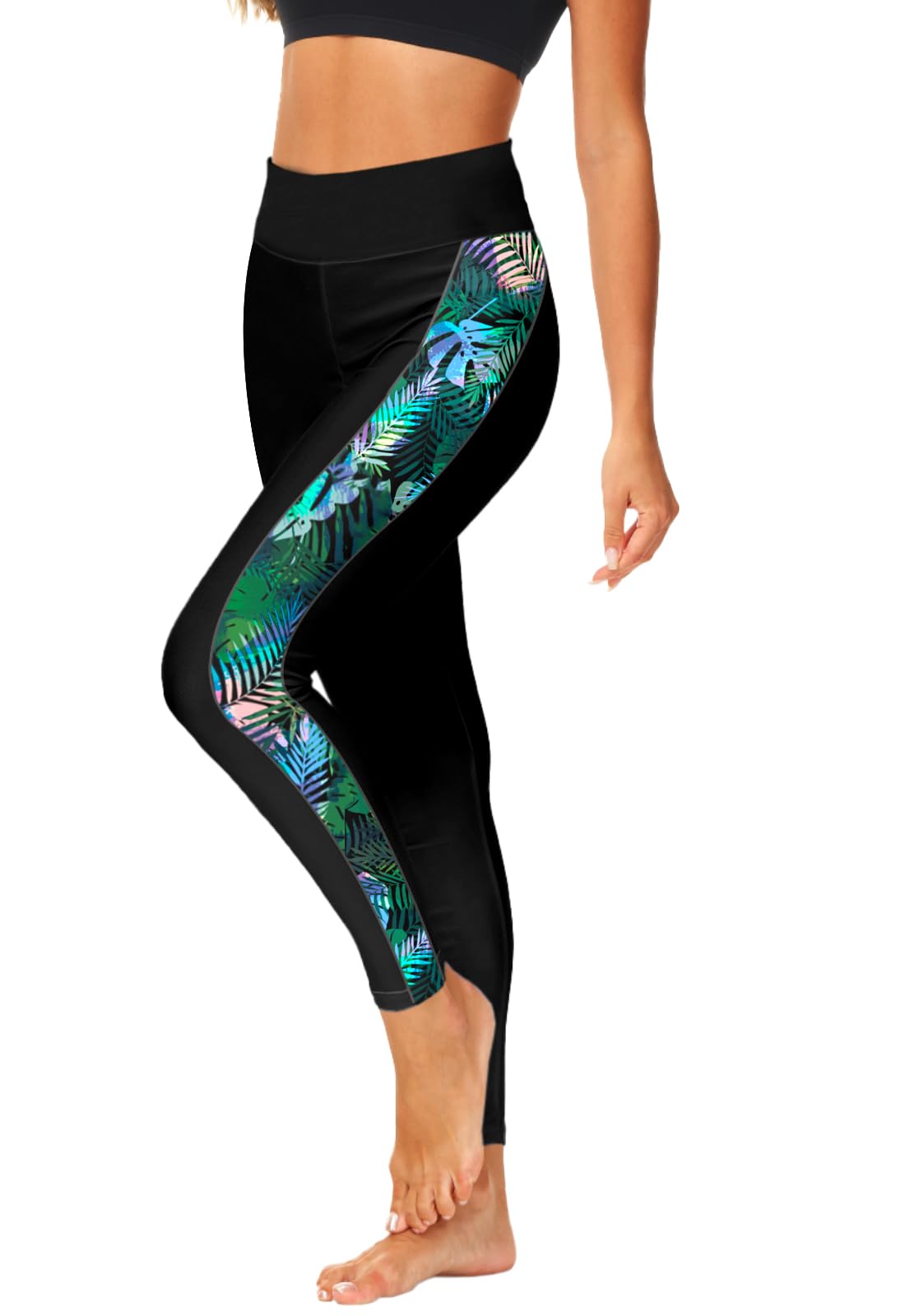 **Deerose Women's High Waisted Swim Pants – UPF 50+ Sun Protection, Quick-Dry Rash Guard Leggings for Beach, Pool & Water Sports**