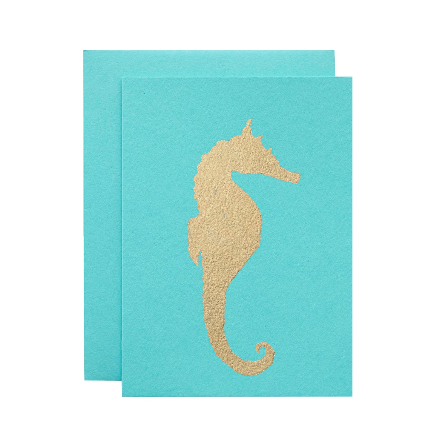 Blue Seahorse Greeting Card - Elegant Ocean-Themed Birthday & Thank You Cards for All Occasions - Perfect for Anniversaries, Weddings & Special Events