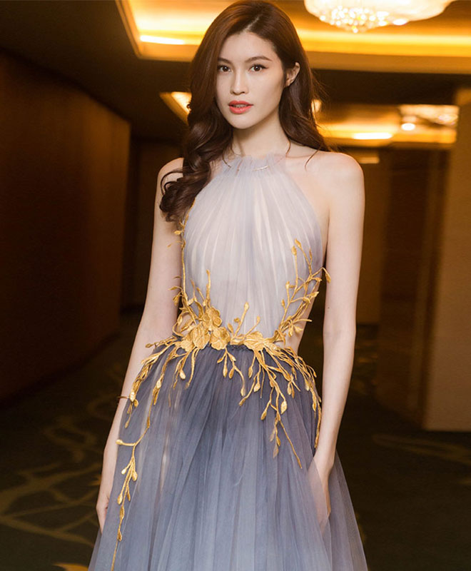 Elegant Tulle Lace Long Prom Dress for Women - Romantic Evening Gown for Formal Events, Homecoming, Weddings & Special Occasions