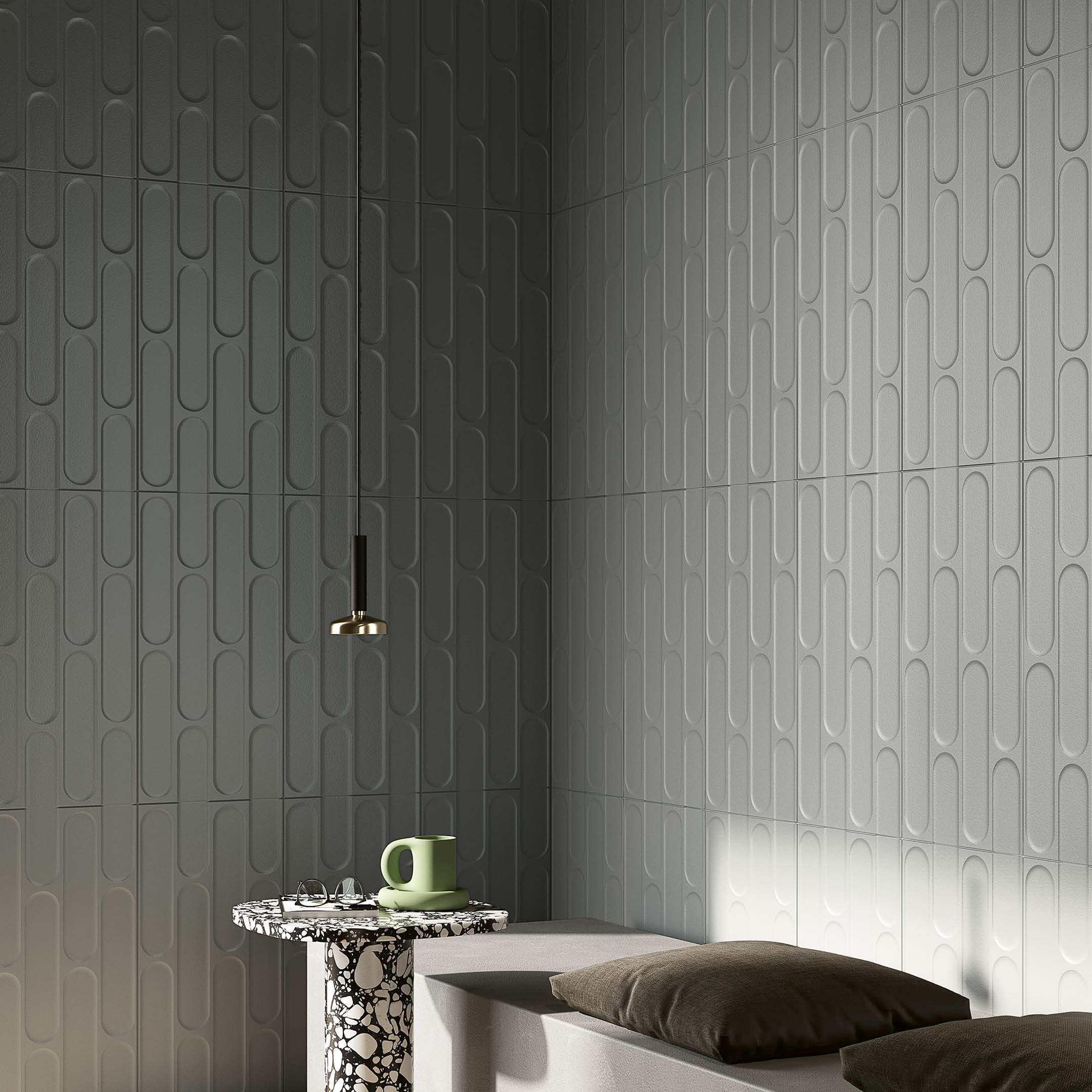 3D Fishscale Wall Tile - Ceramic Biscuit Textured Tiles for Kitchen Backsplash, Bathroom & Accent Walls - Waterproof & Easy to Clean (12x12 Inch, 10-Pack)