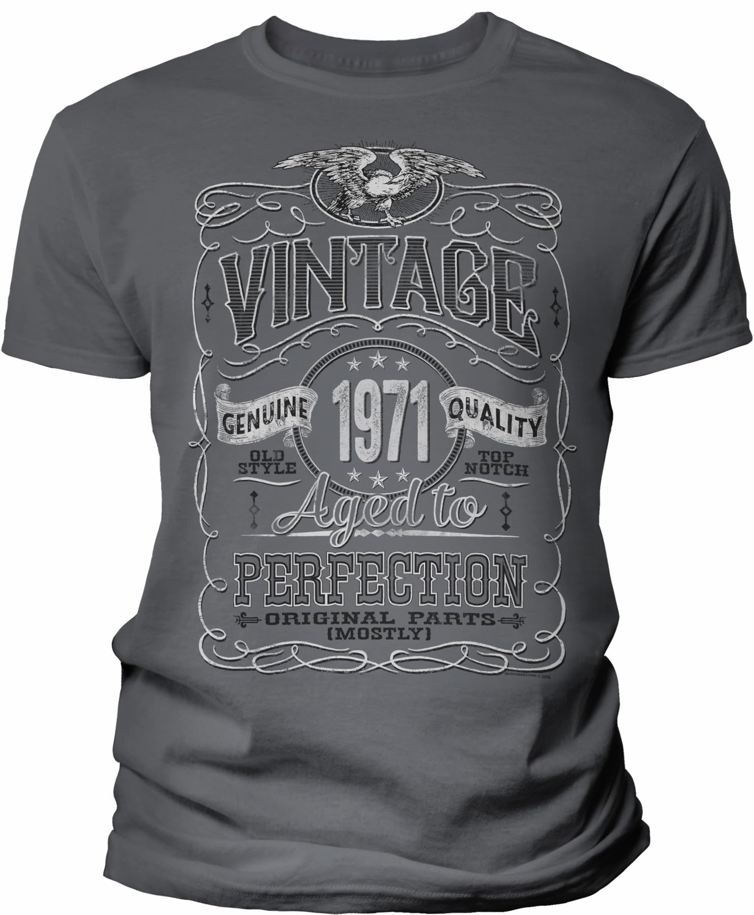 1971 Vintage 54th Birthday Gift for Men - Aged to Perfection T-Shirt - Funny 54 Year Old Birthday Present for Dad, Husband, Grandfather - Perfect for Parties & Celebrations
