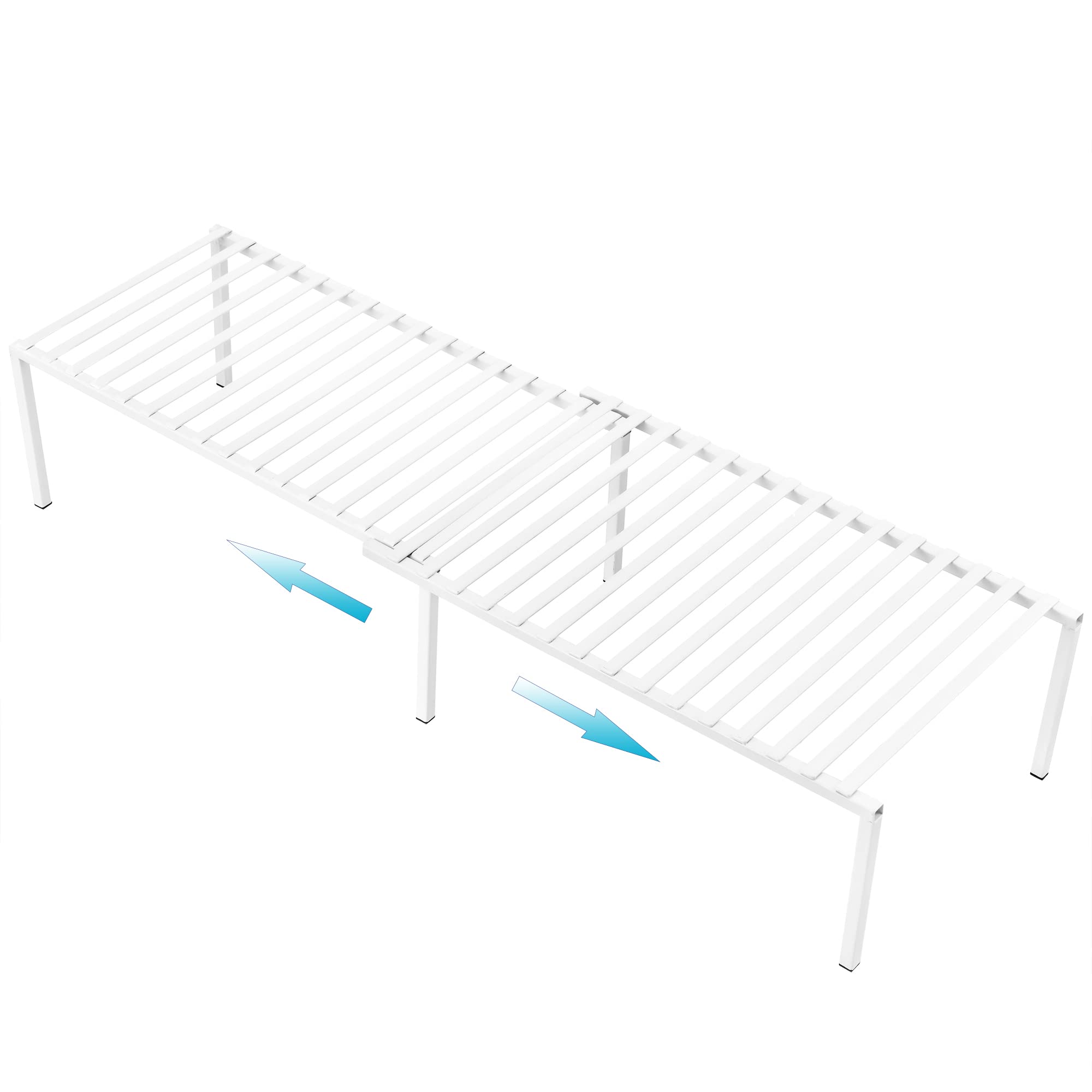 iPEGTOP Freezer Cabinet Storage Shelf Rack - 2 Pack Expandable Large Steel Metal Spice Organizer for Kitchen Pantry & Freezer | Perfect for Organizing Spices, Canned Goods & Frozen Food Storage