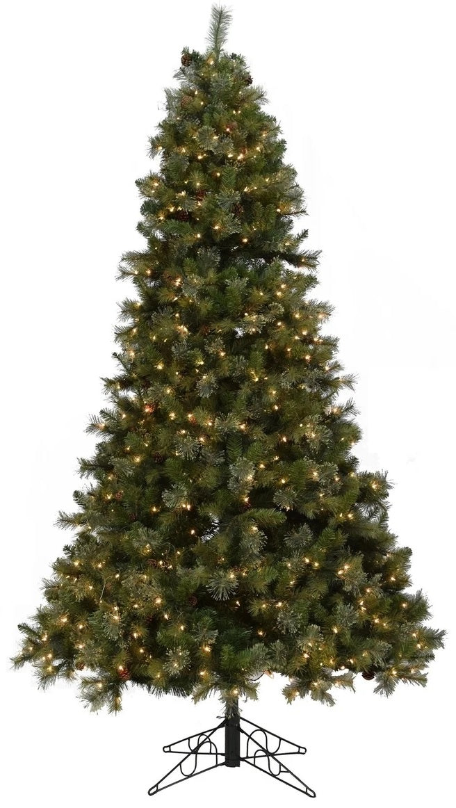 10' Rocky Mountain Instant Lite Pre-Lit Artificial Narrow Fir Christmas Tree with Foot Pedal - Perfect for Home, Office, and Holiday Decorations