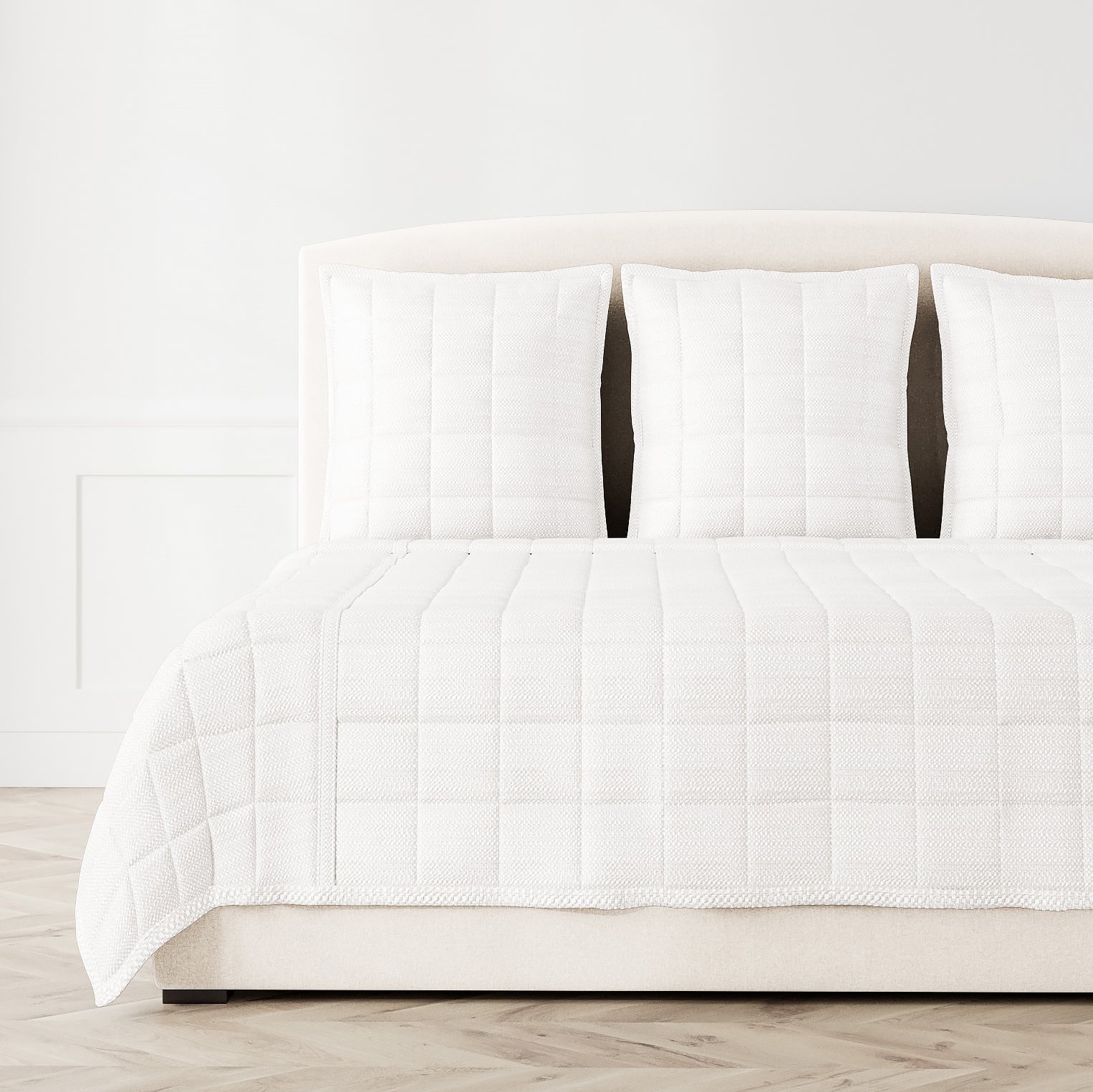 Luxury White Texture Coverlet Set - Soft & Breathable Bedding for All Seasons - Perfect for Master Bedroom, Guest Room & Hotel Decor