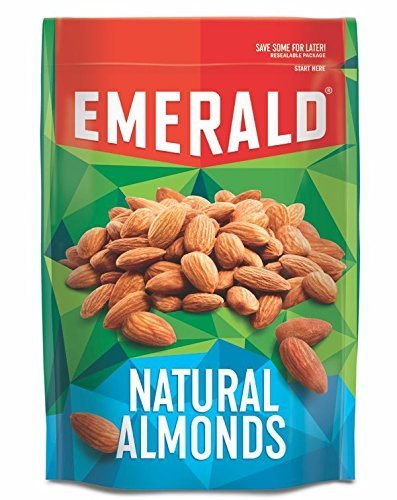 Emerald Natural Almonds, 5 Ounce Resealable Bag (Pack of 4) | Healthy Snack for Work, Travel & On-the-Go | Gluten-Free & Non-GMO Nuts