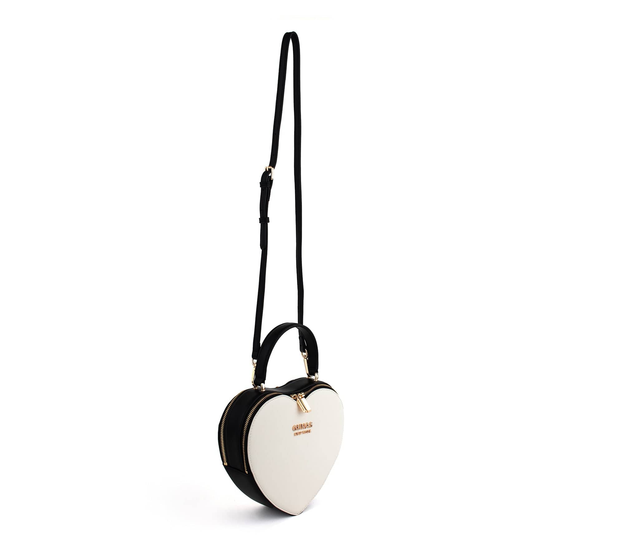Sweetheart Tiffany Vegan Leather Crossbody Bag for Women - Stylish Black & White Purse | Perfect for Date Night, Shopping & Travel Accessories