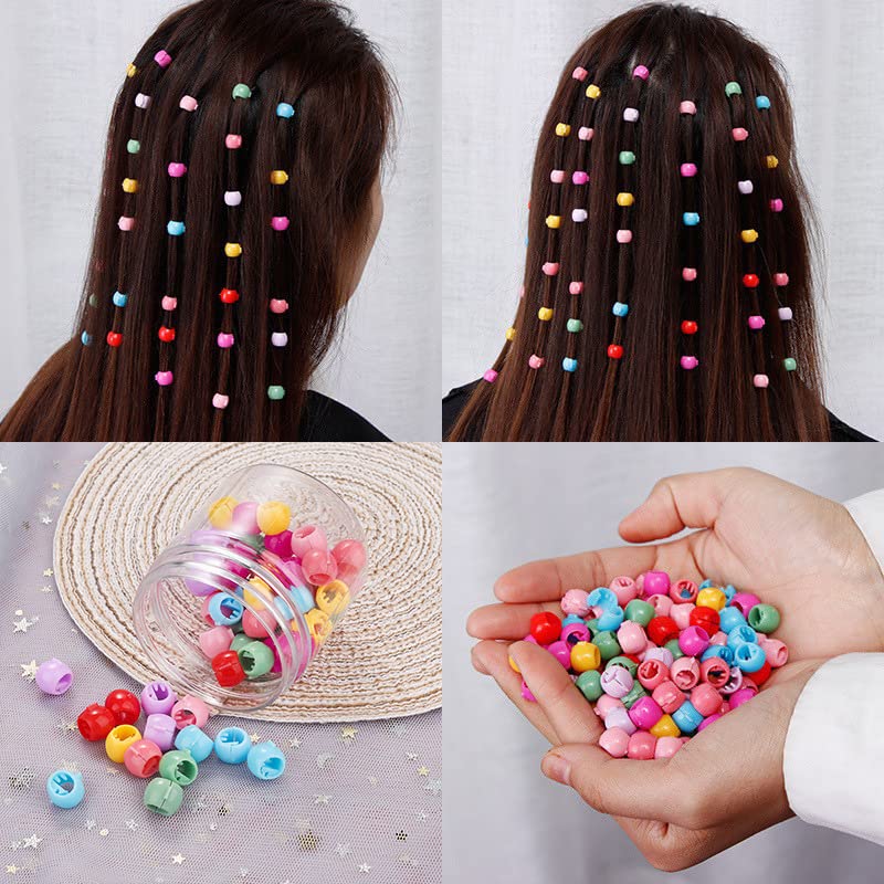 AKOAK 50 PCS Mini Hair Clips with Beads - Plastic Claw Hair Clips for Women, Girls & Kids | Cute Hair Accessories for School, Parties & Daily Styling (Random Colors)
