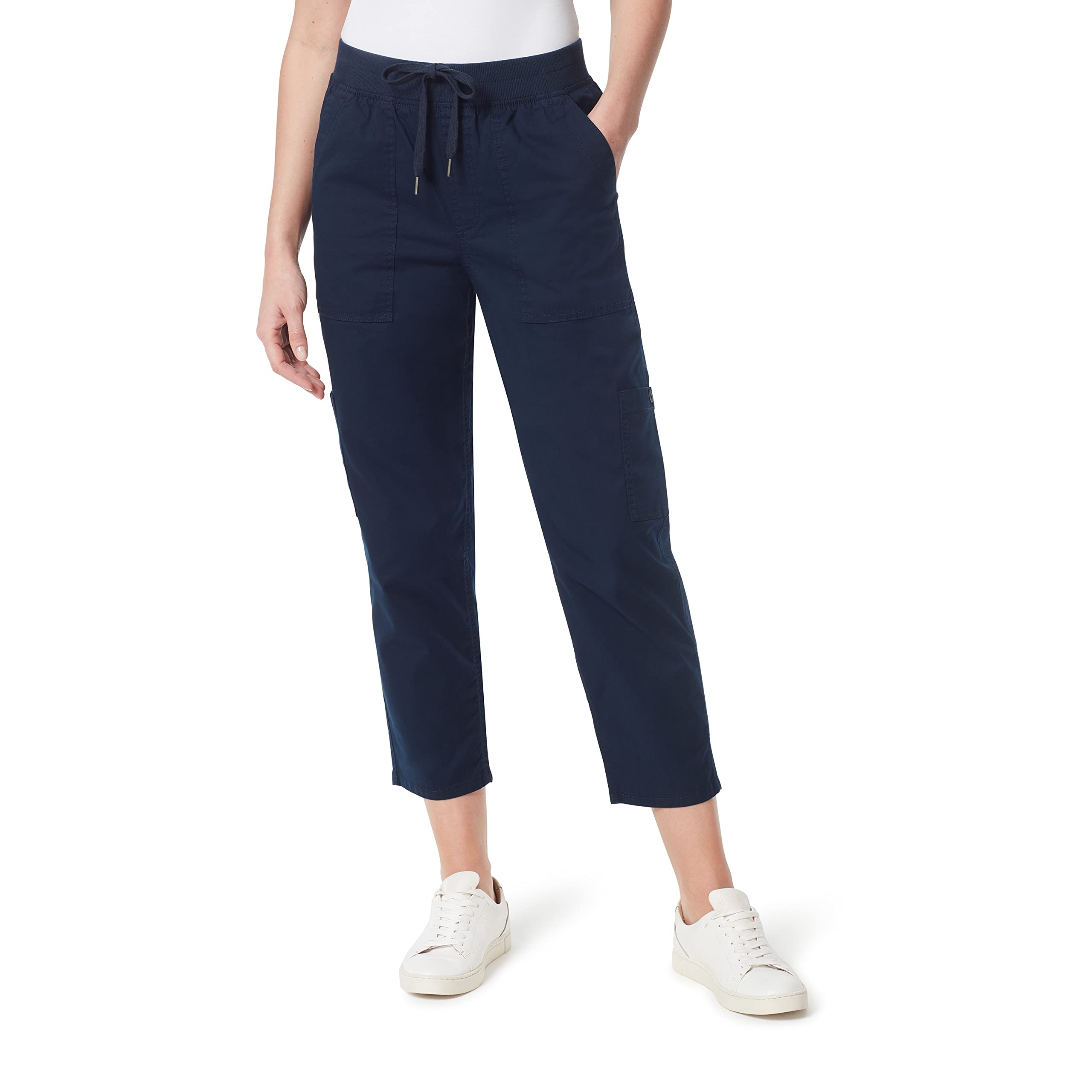 Gloria Vanderbilt Women's Cargo Capris - Pull-On Drawstring for Casual Wear