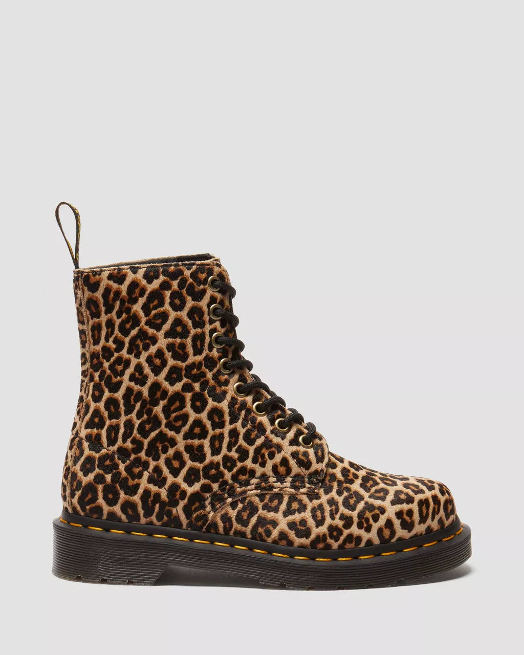 Dr. Martens 1460 Leopard Print Leather Boots for Women - Fashion Ankle Booties with Air-Cushioned Sole | Perfect for Casual Outfits, Music Festivals & Streetwear Looks