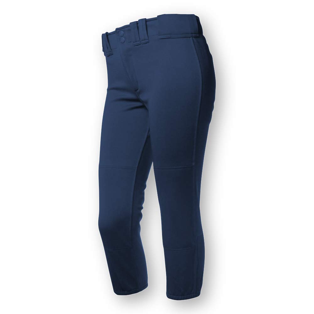 RIP-IT Girls 4-Way Stretch Softball Pants - Breathable & Flexible Baseball Pants for Youth & Teens (Navy, Large) - Perfect for Practice, Games & Tournaments